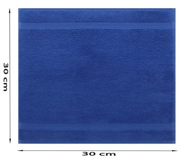 Betz Seiftuch 10 Stück Seiftücher Premium 100% Baumwolle 30x30 cm royalblau/rot