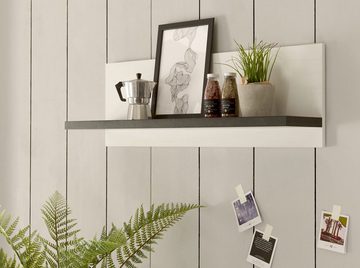 Furn.Design Küchenregal Stove, Wandboard in weiß Pinie und anthrazit, hängend