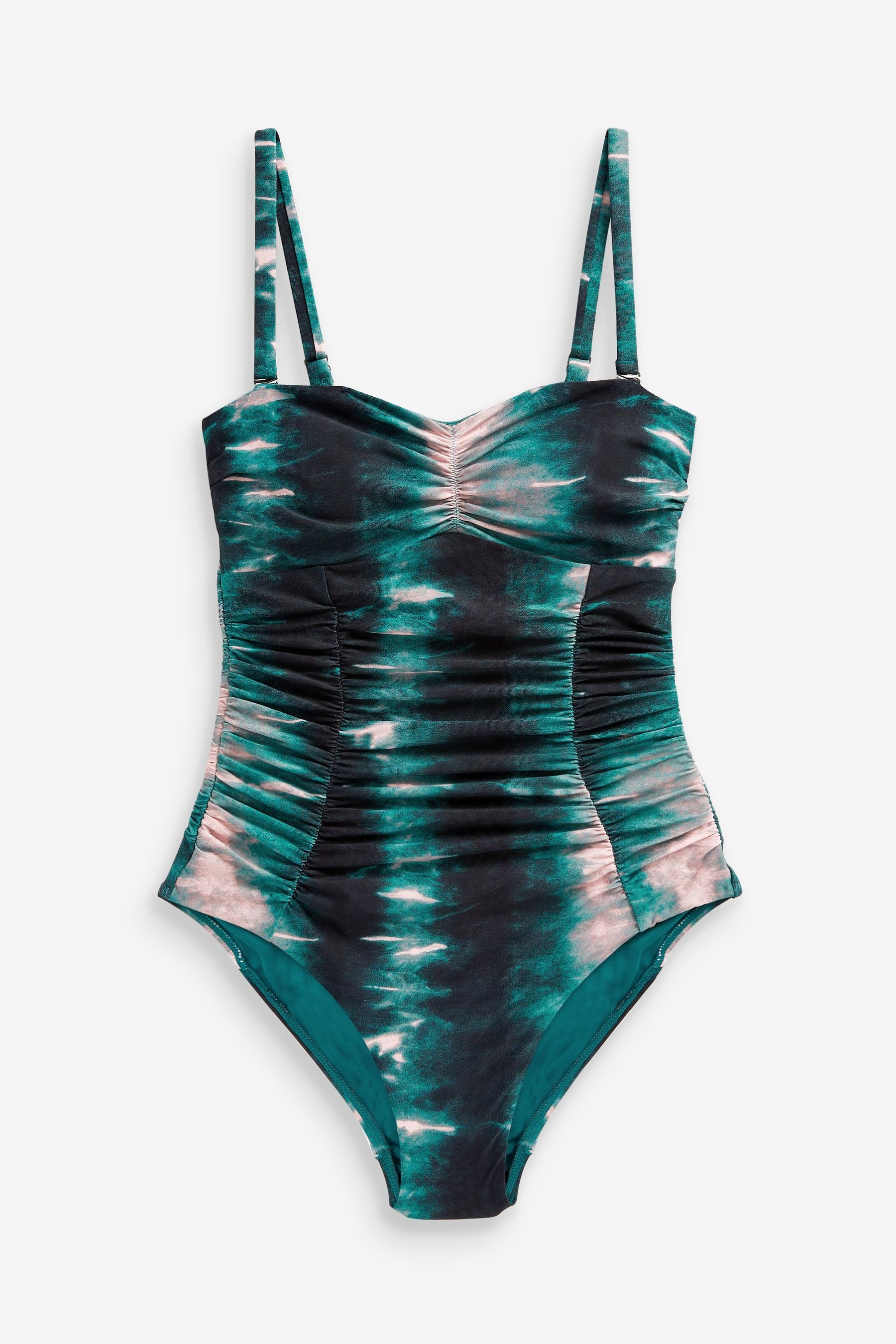 Next Badeanzug Shaping-Bandeau-Badeanzug mit Rüschen (1-St)