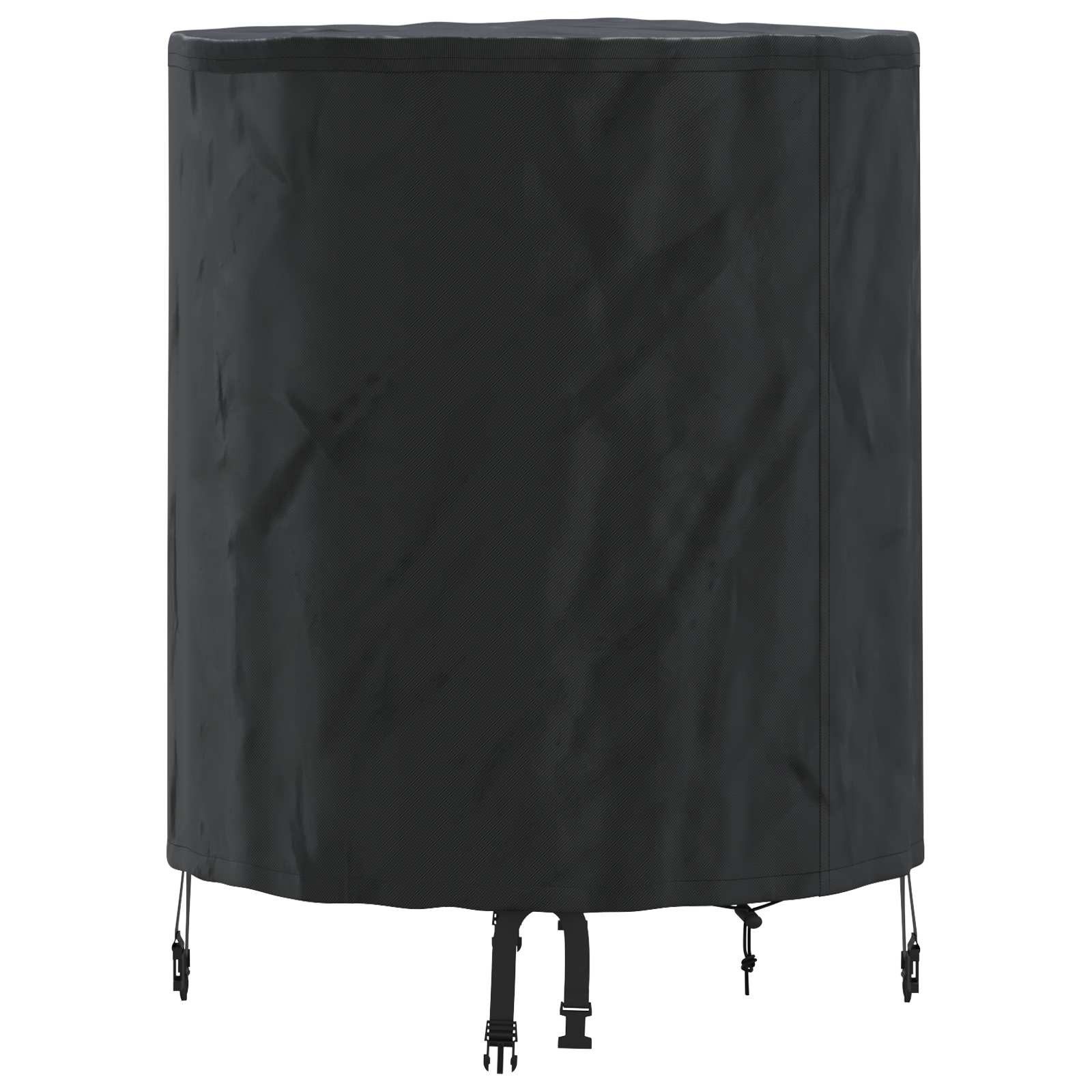 vidaXL Gartenmöbel-Schutzhülle Tischdecken 62 x 62 x 70 cm Stoff Rund Wasserdicht Schwarz (1-St)