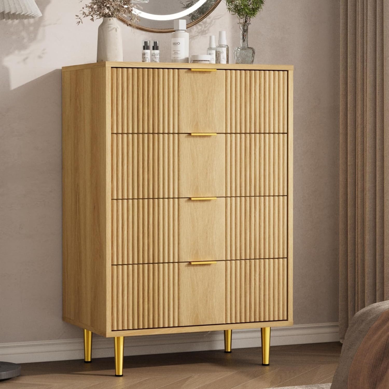 GarveeMore Kommode mit 4/ 5 / 6 Schubladen Sideboard Komodenschrank Schubladenschrank