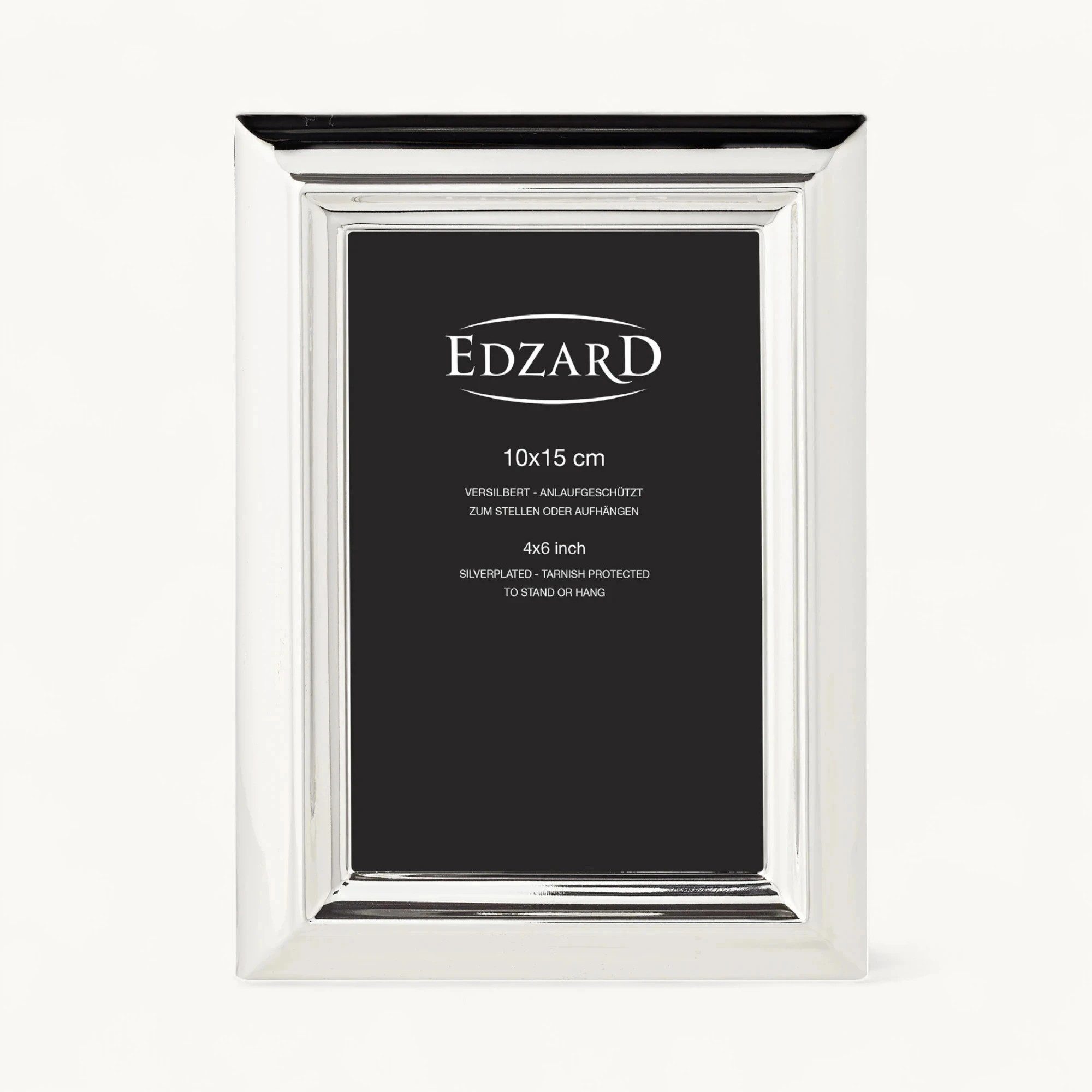 EDZARD Bilderrahmen Florenz 2er-Set (10x15 cm) versilbert und anlaufgeschützt, schwarzer Samtrücken – Bild 3 von 5