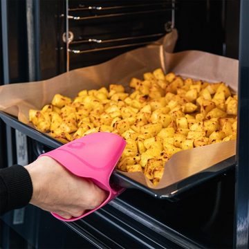 Kochblume Topfhandschuhe Thermo-Fingerschutz, (2-tlg), Hitzebeständig bis 230°