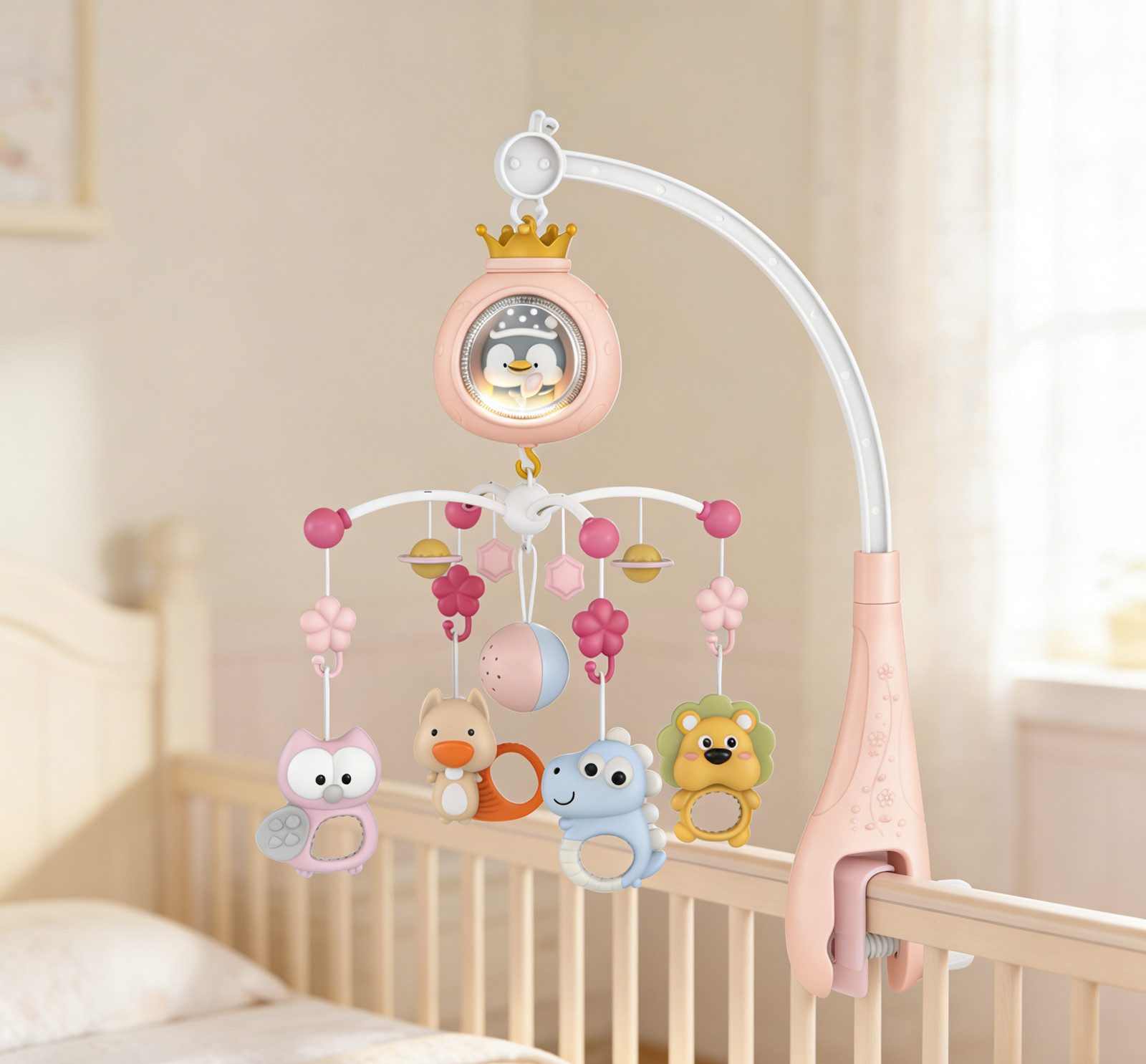 Insma Mobile Baby Mobile Pinguin-Projektionsmobile für Kinderbett Krippe, ( günstig online kaufen