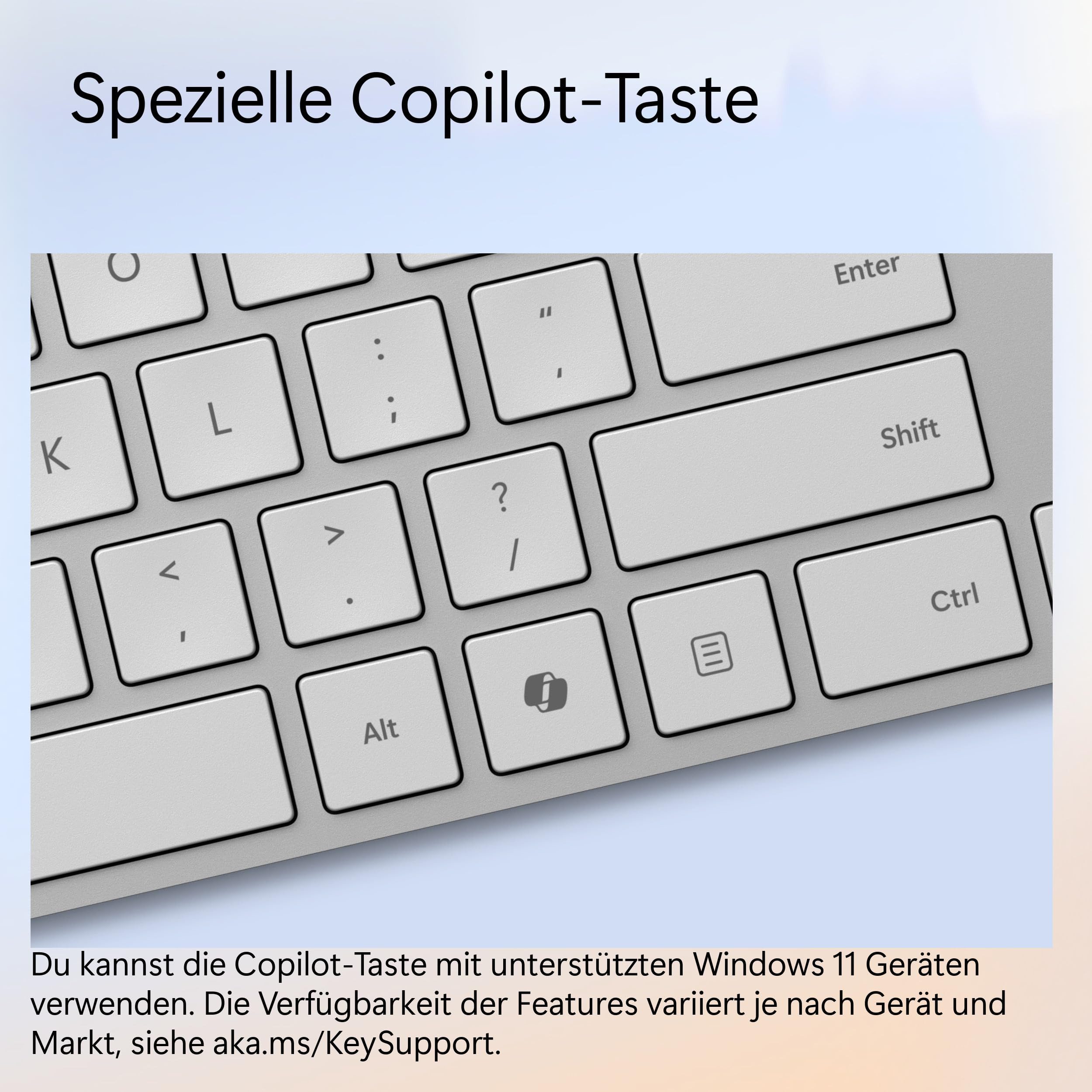Microsoft EP2-04194 Tastatur (Kompatibel mit Microsoft Surface, QWERTZ-Layout, Grau)