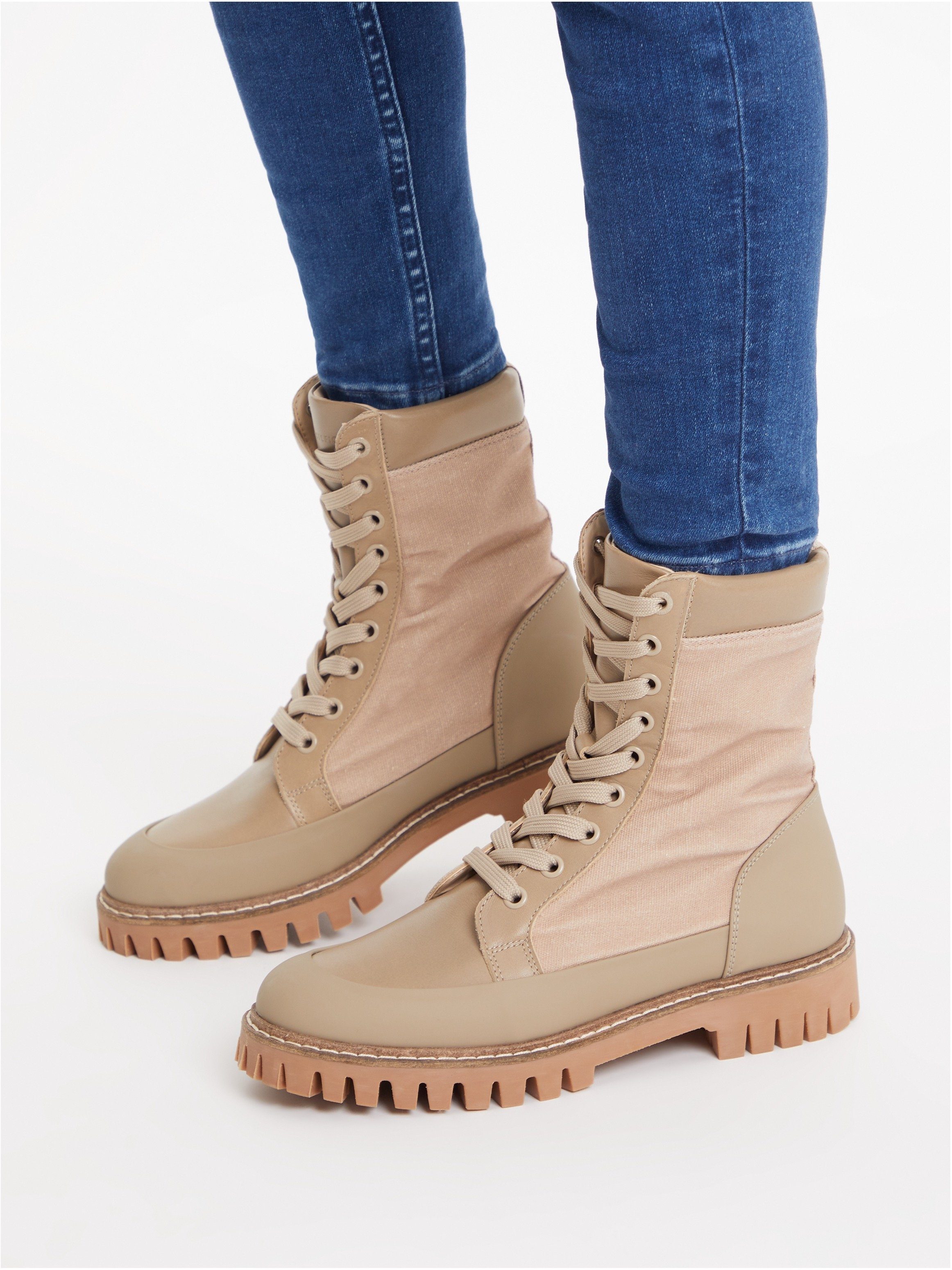 Tommy Hilfiger TH CASUAL UP Schnürboots LACE Style BOOT in beige derbem