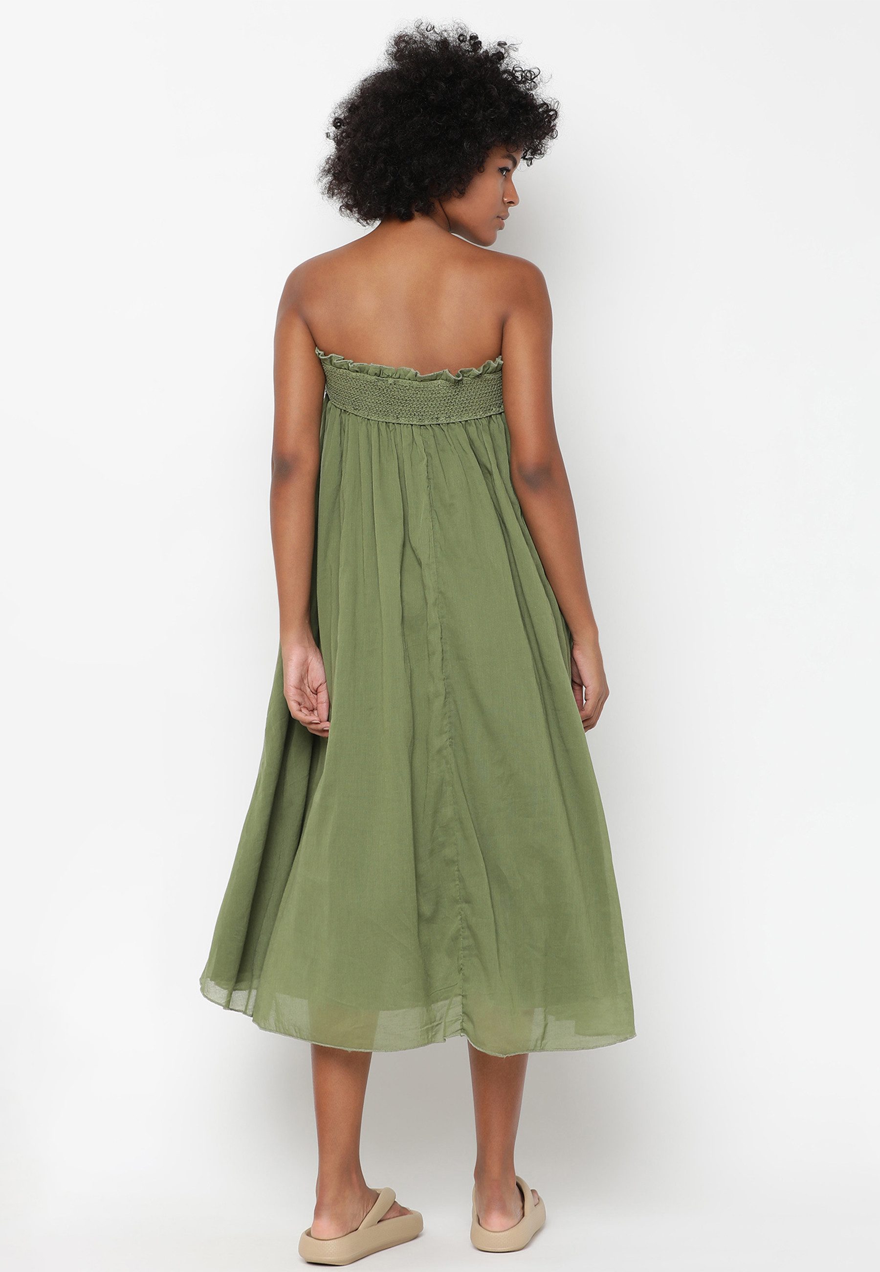 YC Fashion & Style Bandeaukleid Vielseitiger Maxirock/Bandeau Kleid aus Baumwolle Boho