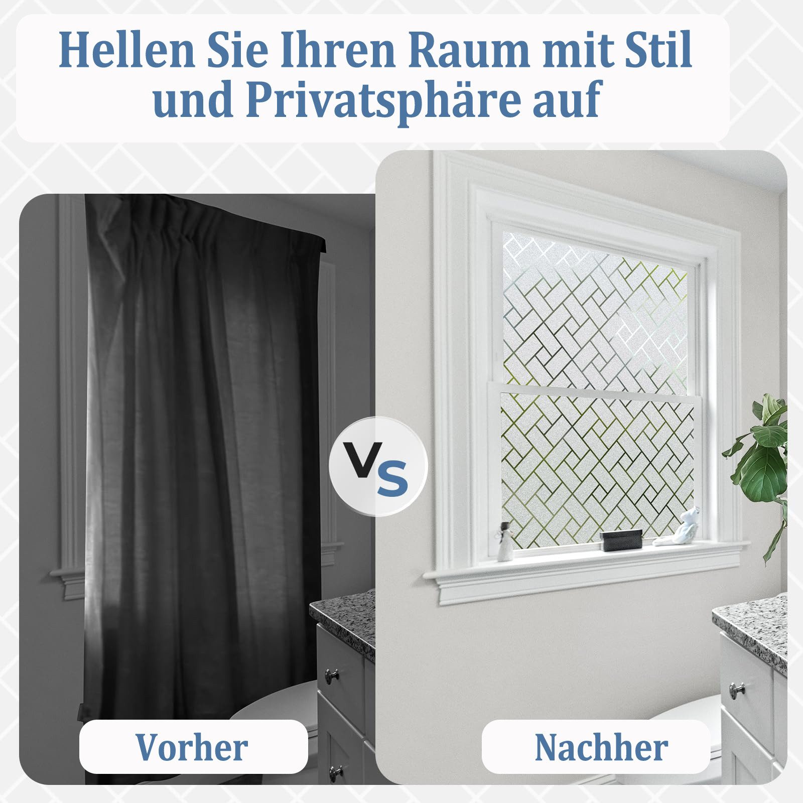 Coonoor Fensterfolie Sichtschutz Fensterfolie, dekorative Milchglasfolie, günstig online kaufen