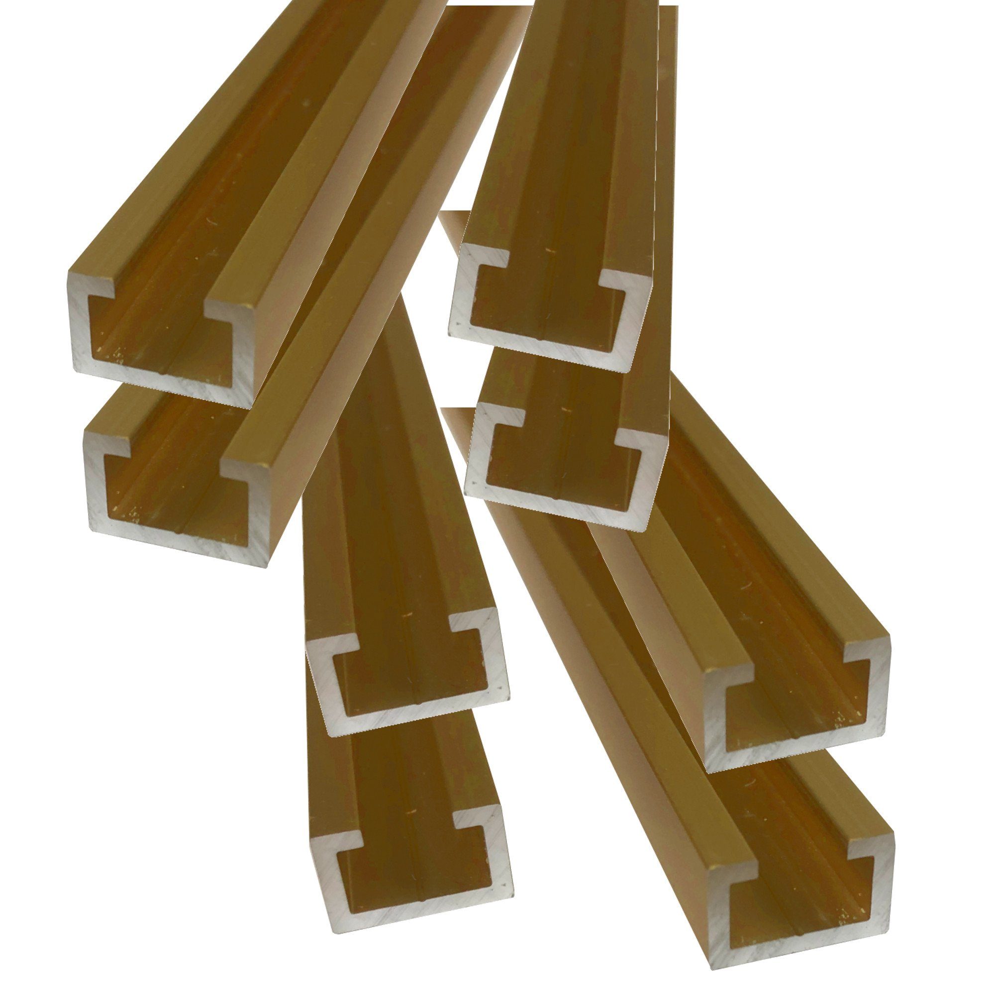 Hofmann & Pabst Profil Alu C-Profil; gold eloxiert; 11x17x4,5x2 mm (C-Profil gold eloxiert 100cm), gold eloxiert; Legierung AlMgSi0,5; 11x17x4,5x2mm