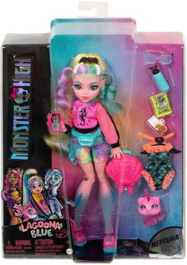 Mattel® Anziehpuppe Monster High, Lagoona Blue mit Piranha