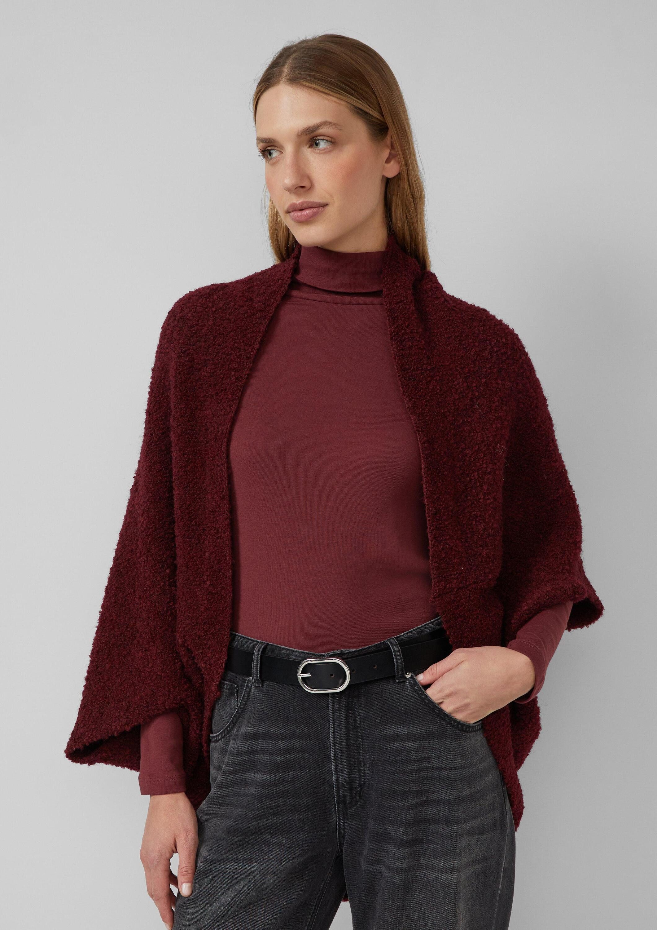 s.Oliver Poncho Indoor-Poncho O-Shape-Poncho aus Bouclé-Strick günstig online kaufen