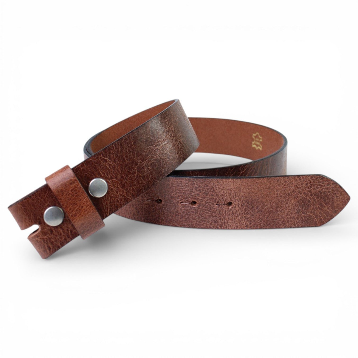 FRONHOFER Ledergürtel Herren Büffelleder breit (1-St) Vintage, ohne Schnalle