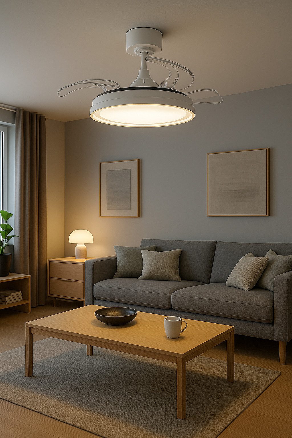 MeLiTec LED Deckenleuchte Deckenleuchte mit Ventilator, günstig online kaufen