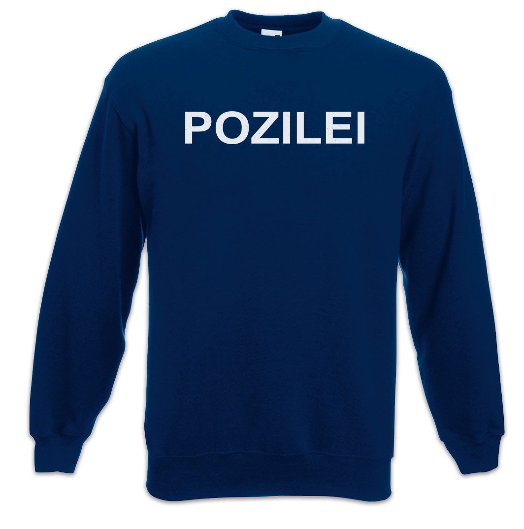 Urban Backwoods Sweatshirt Pozilei Sweatshirt Polizei Fun Kostüm Fasching Karneval (1-tlg) Verkleidung Fastnacht Fassenacht Faschings-Shirt Helau