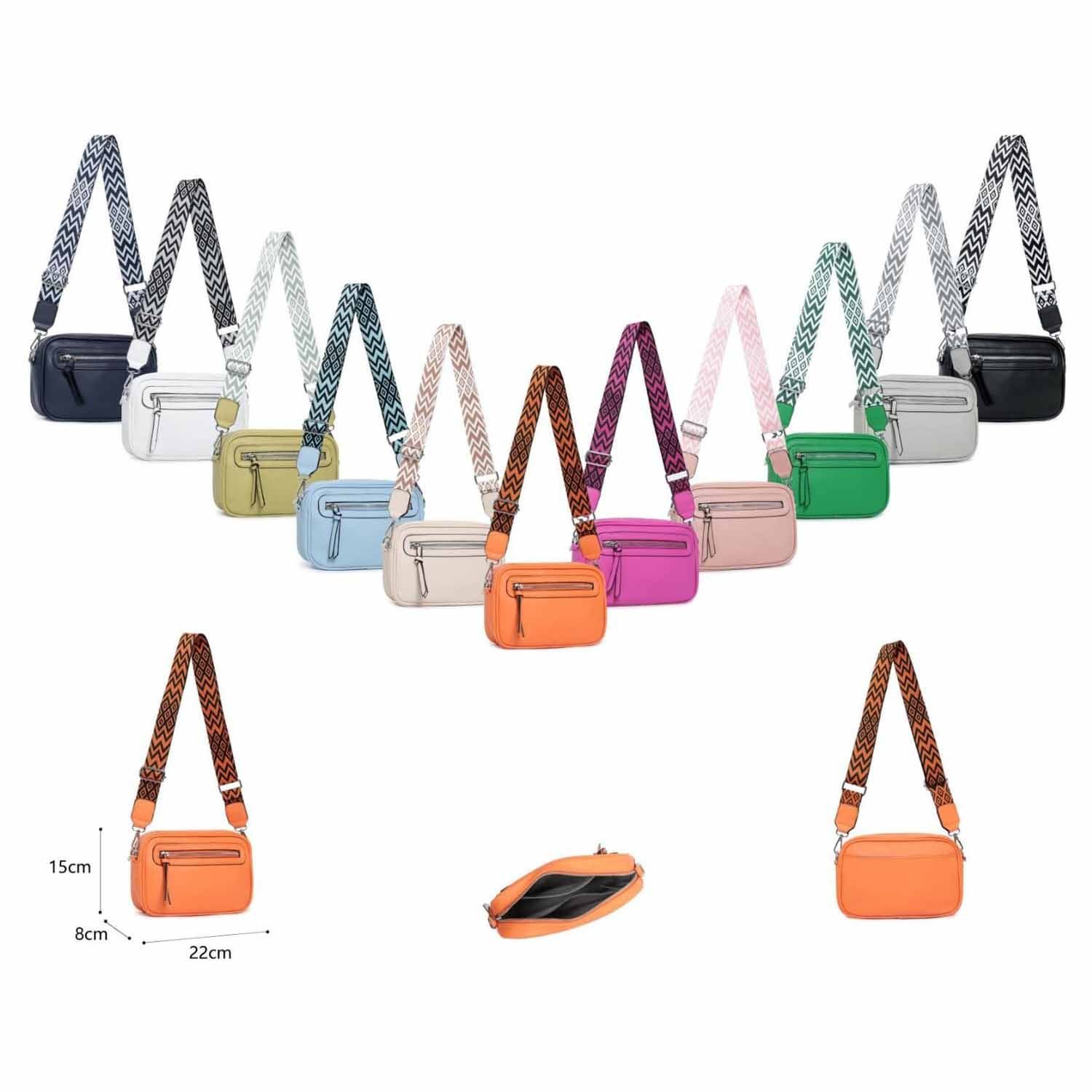 ITALYSHOP24 Schultertasche Damen Umhängetasche CrossBody Brusttasche Crosso günstig online kaufen