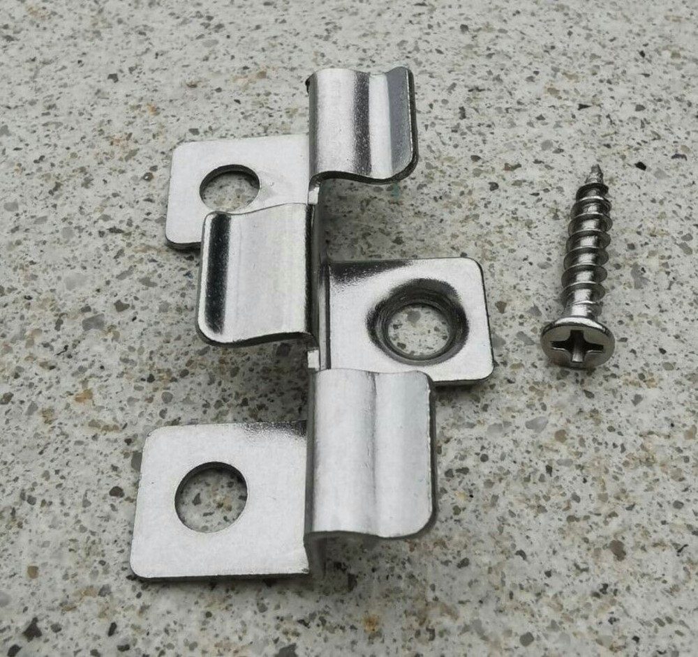 BruKa Leisten-Befestigungsclips Edelstahl Clips V2A Terrasse WPC Dielen Befestigungsclips Holz Clips Schrauben Klammern Terrassendielen Montageclip, (100-St)