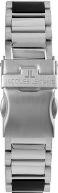Jacques Lemans Keramikuhr Liverpool, 42-10A, Quarzuhr, Armbanduhr, Herrenuhr, Datum, Leuchtzeiger