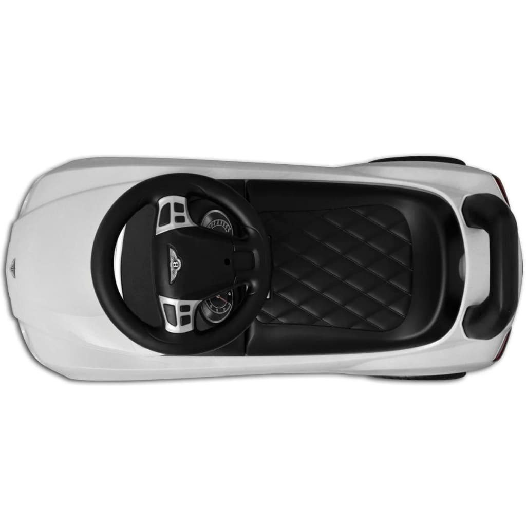 bentley Rutscherauto Rutschfahrzeug white Fußantrieb Weiß Bentley Kinderauto mit Läufer Rutscher vidaXL