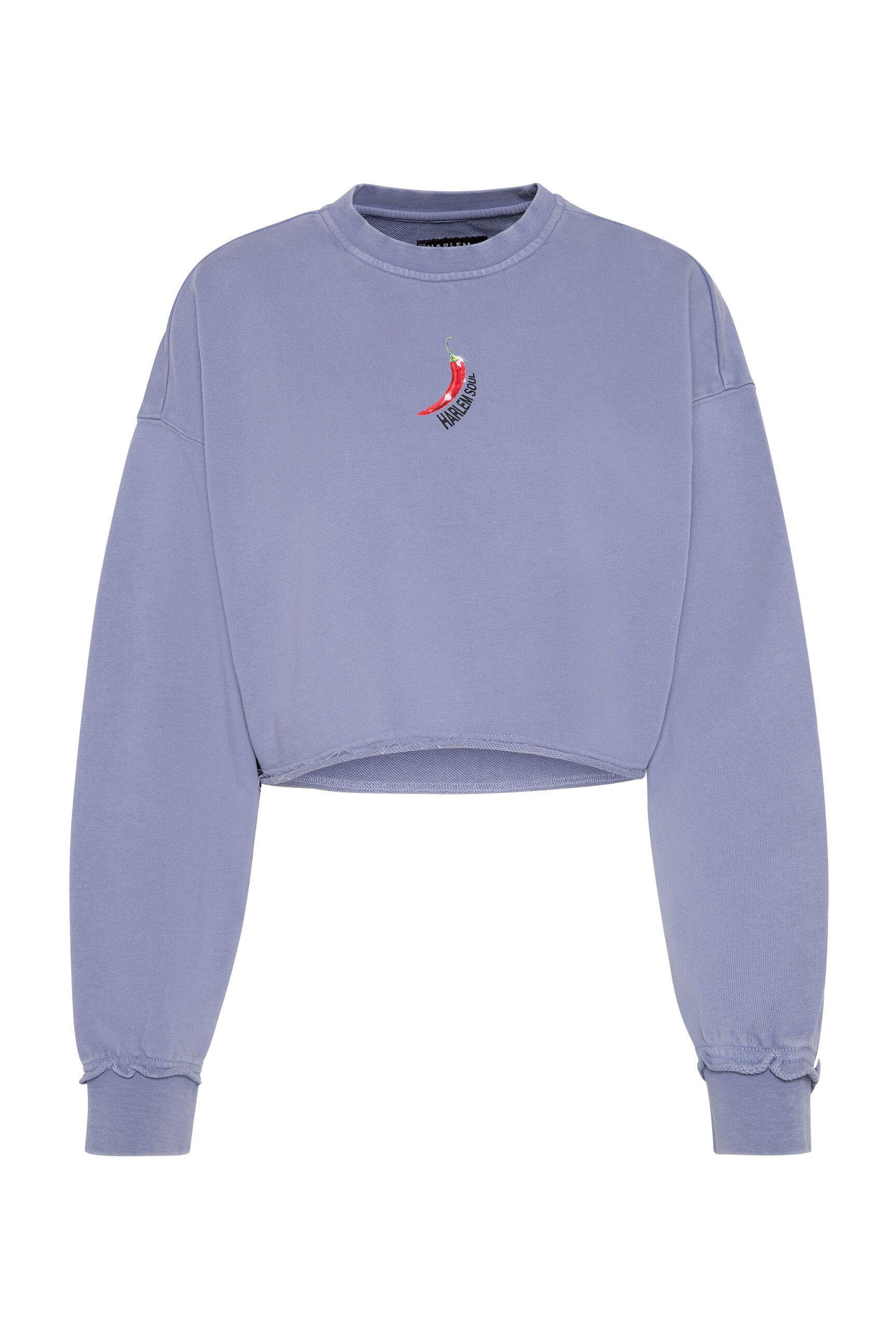 Harlem Soul Sweater mit Used-Kante am Ärmel