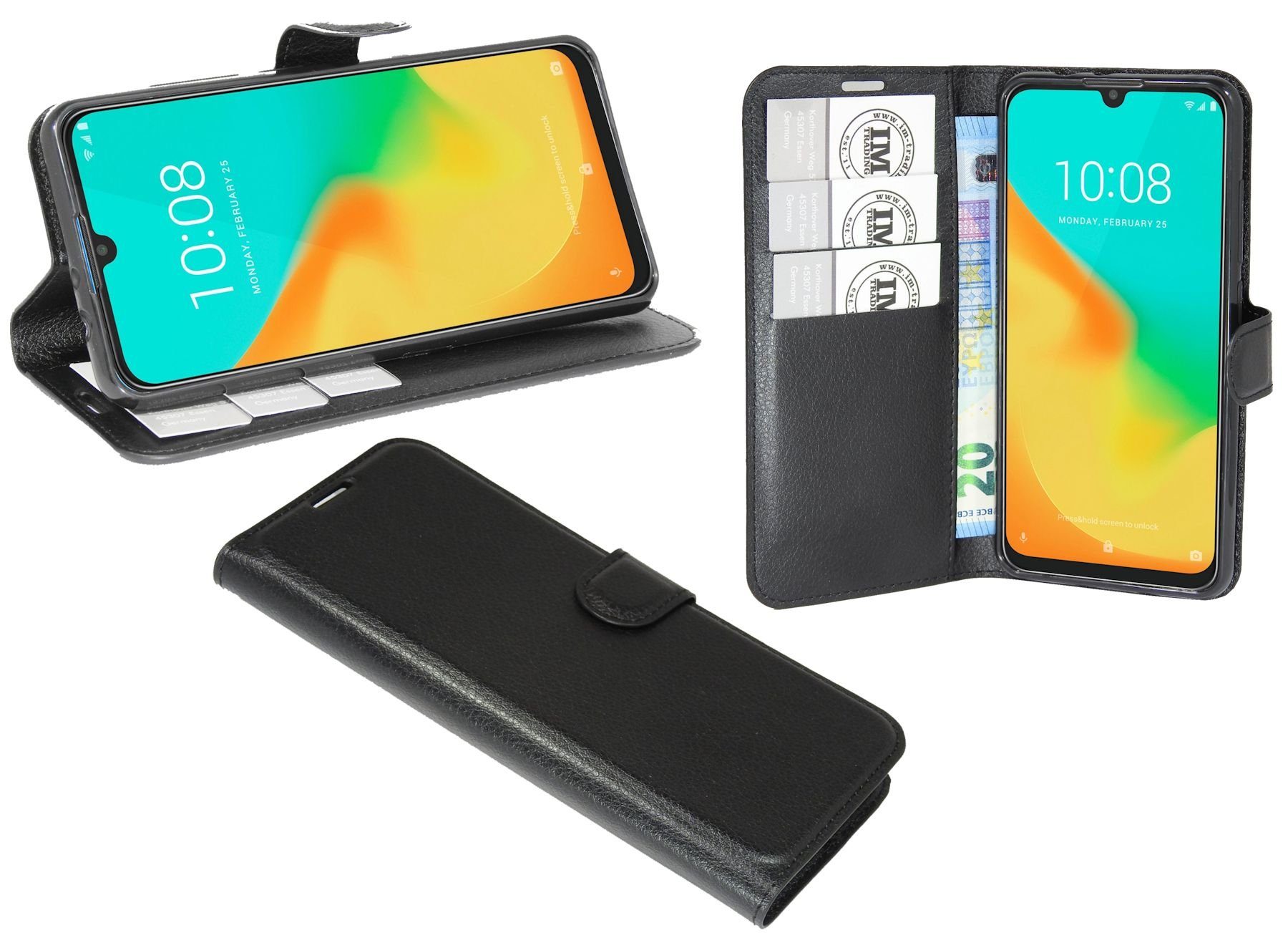 cofi1453 Handyhülle Hülle Tasche für ZTE Blade V10 Vita, Kunstleder Schutzhülle Handy Wallet Case Cover mit Kartenfächern, Stan