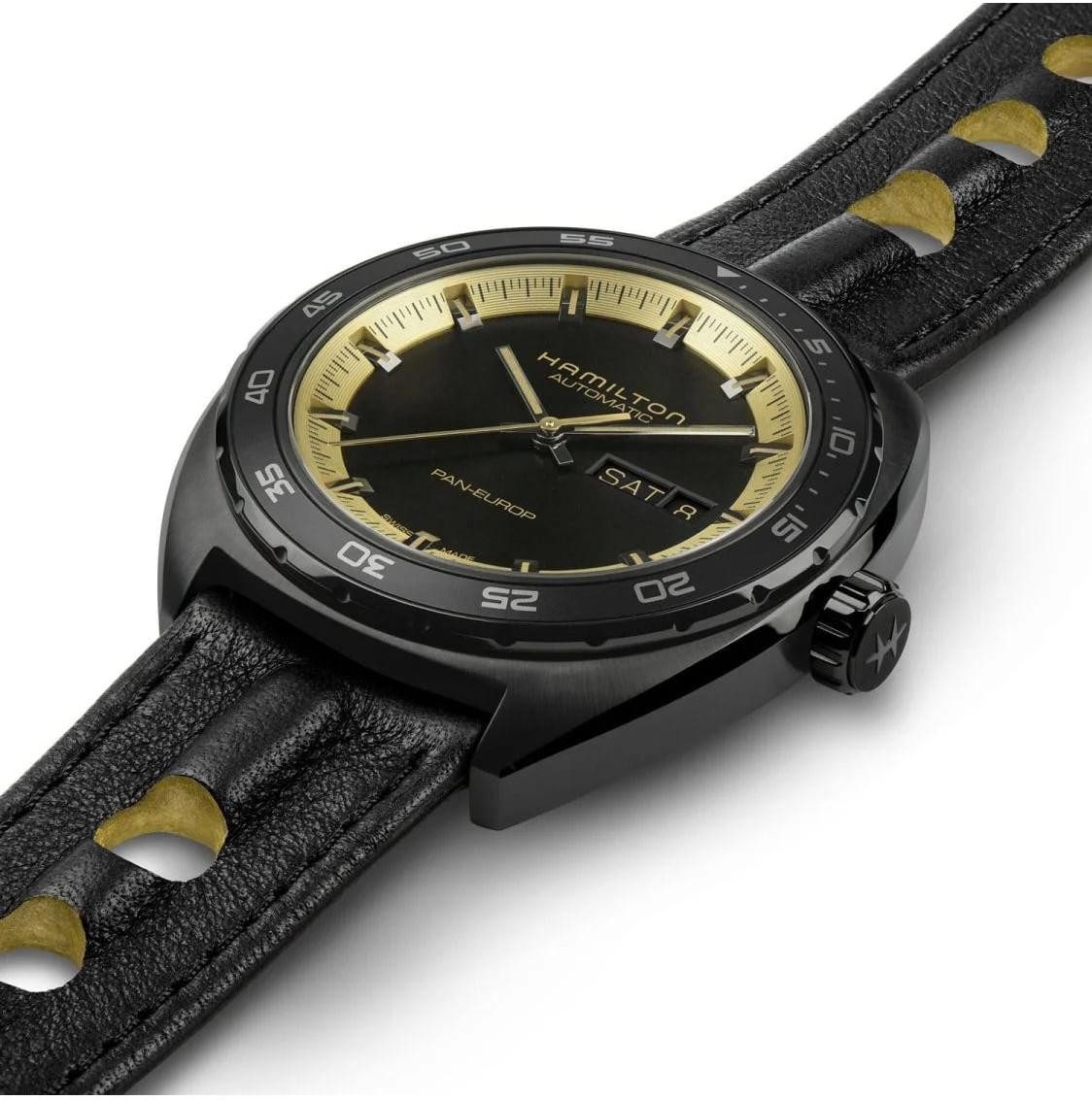 Hamilton Automatikuhr Pan Europ Herren Automatikuhr, Mit Wechselband günstig online kaufen