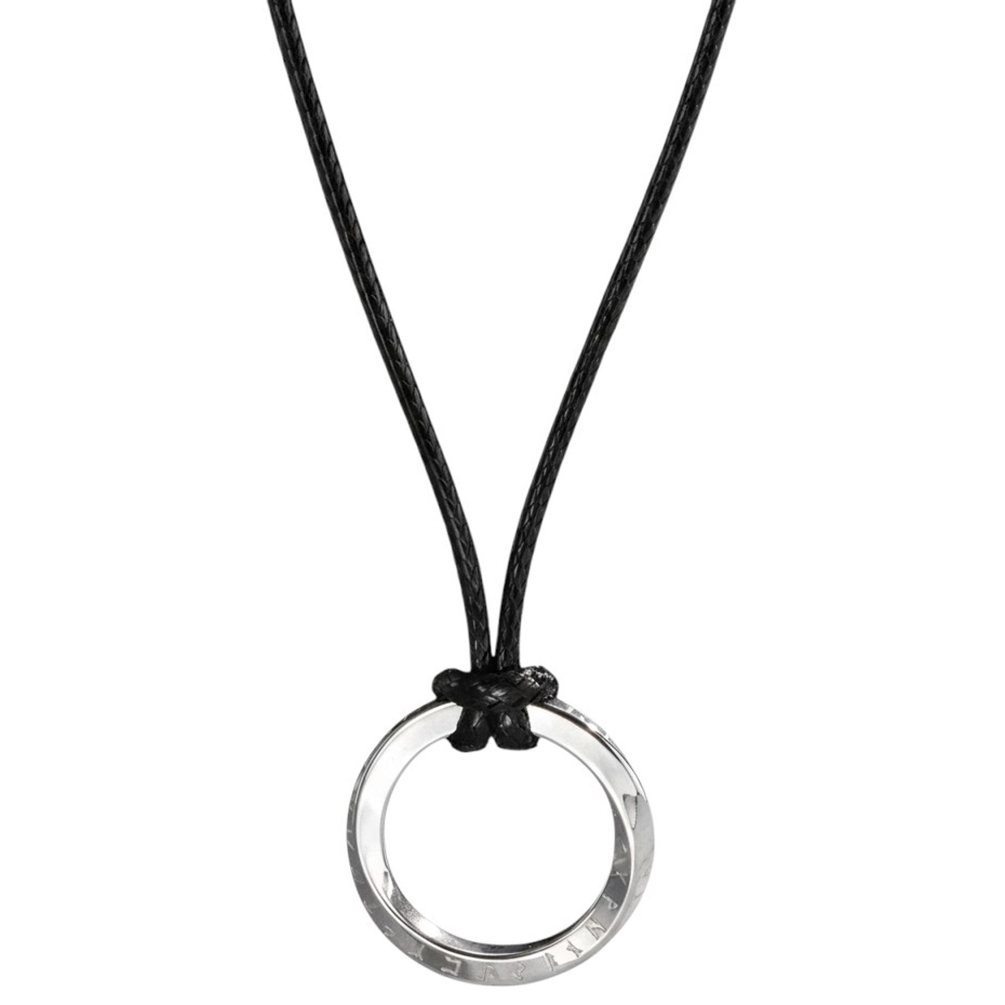 Kette mit Anhänger Halskette Herren mit Ring Schwarz Silber od. Grau