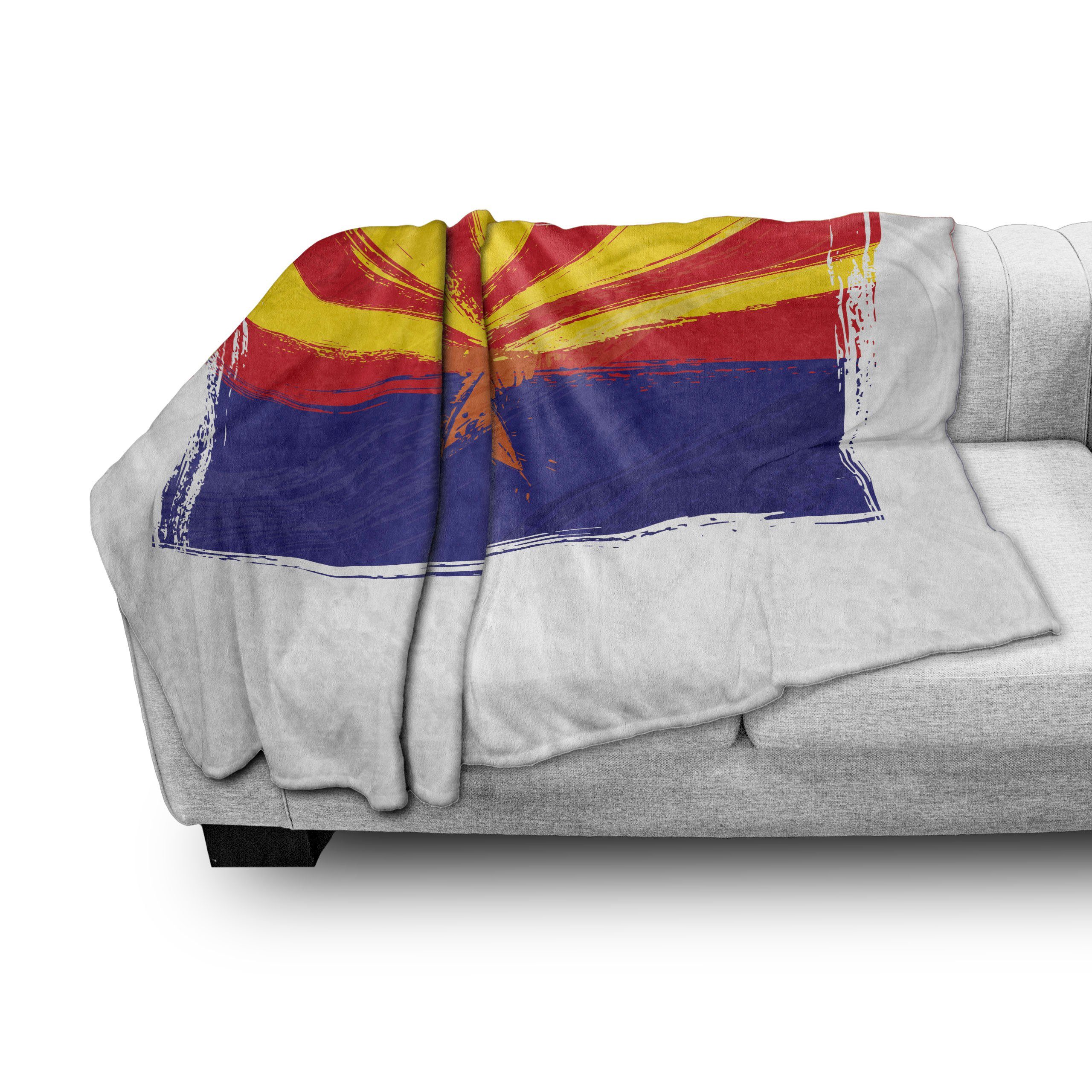 Gemütlicher Arizona Abakuhaus, Innen- Staats-Flagge Wohndecke und für Außenbereich, Plüsch den Schmutz-Entwurf