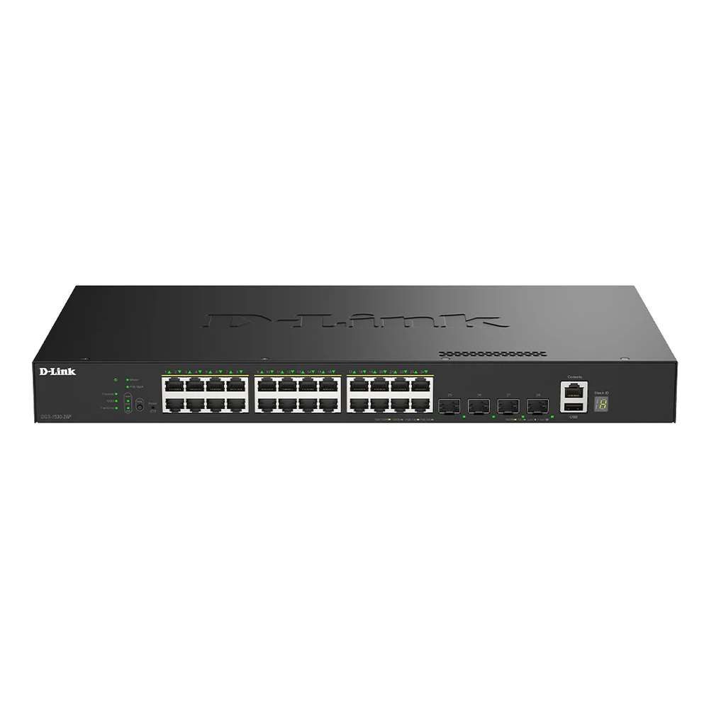 D-Link D-Link 28-Port Smart Managed PoE Gigabit Stack Switch 4x 10G Netzwerk-Switch