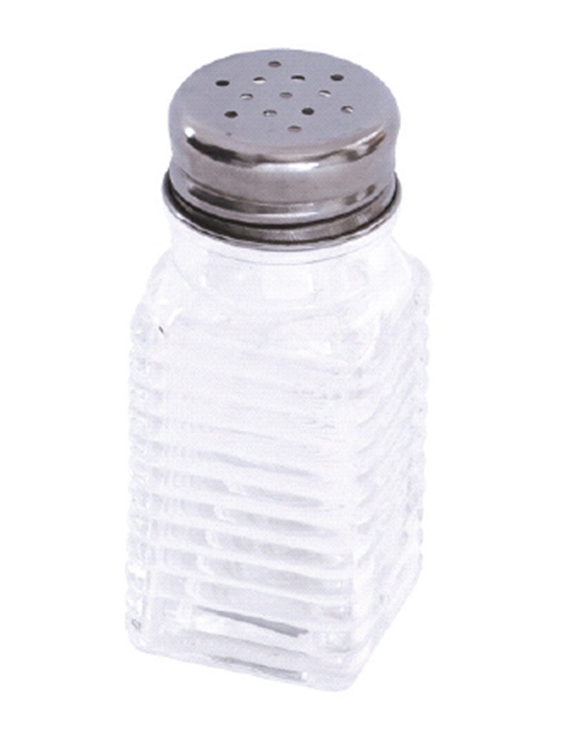 Salz- / Pfefferstreuer Salz Pfeffer Streuer Set 2-tlg Edelstahldeckel Silber Transparent
