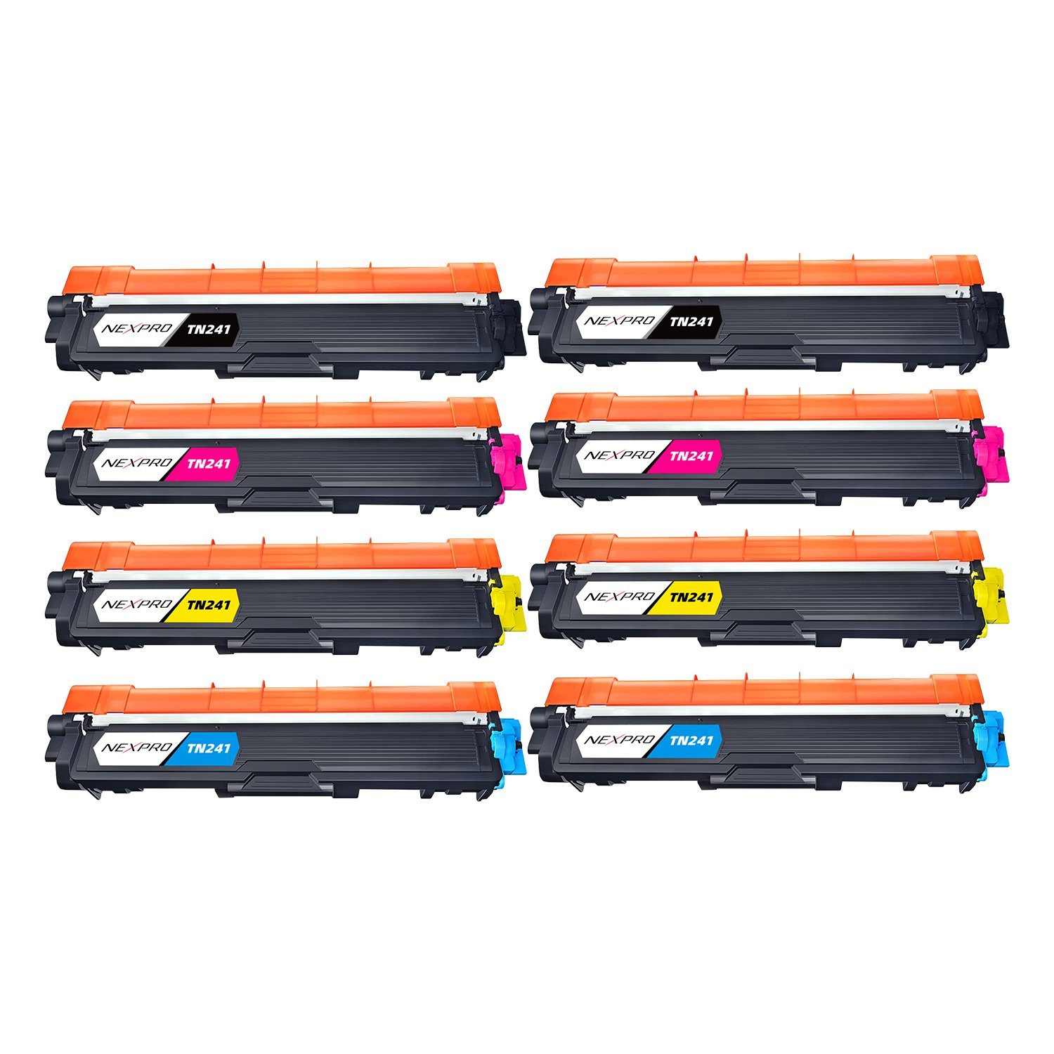 (Packung, für NEXPRO 8er Tonerpatrone TN-245), TN-241 HL-3142CW, Druckleistung Für Brother Cyan Toner TN Gelb Schwarz Brother TN Magenta Seiten Toner TN-245 TN-241; für 241 ca.2500 Seiten 2200 MFC-9332CDW bis Kompatibel DCP-9022CDW 245