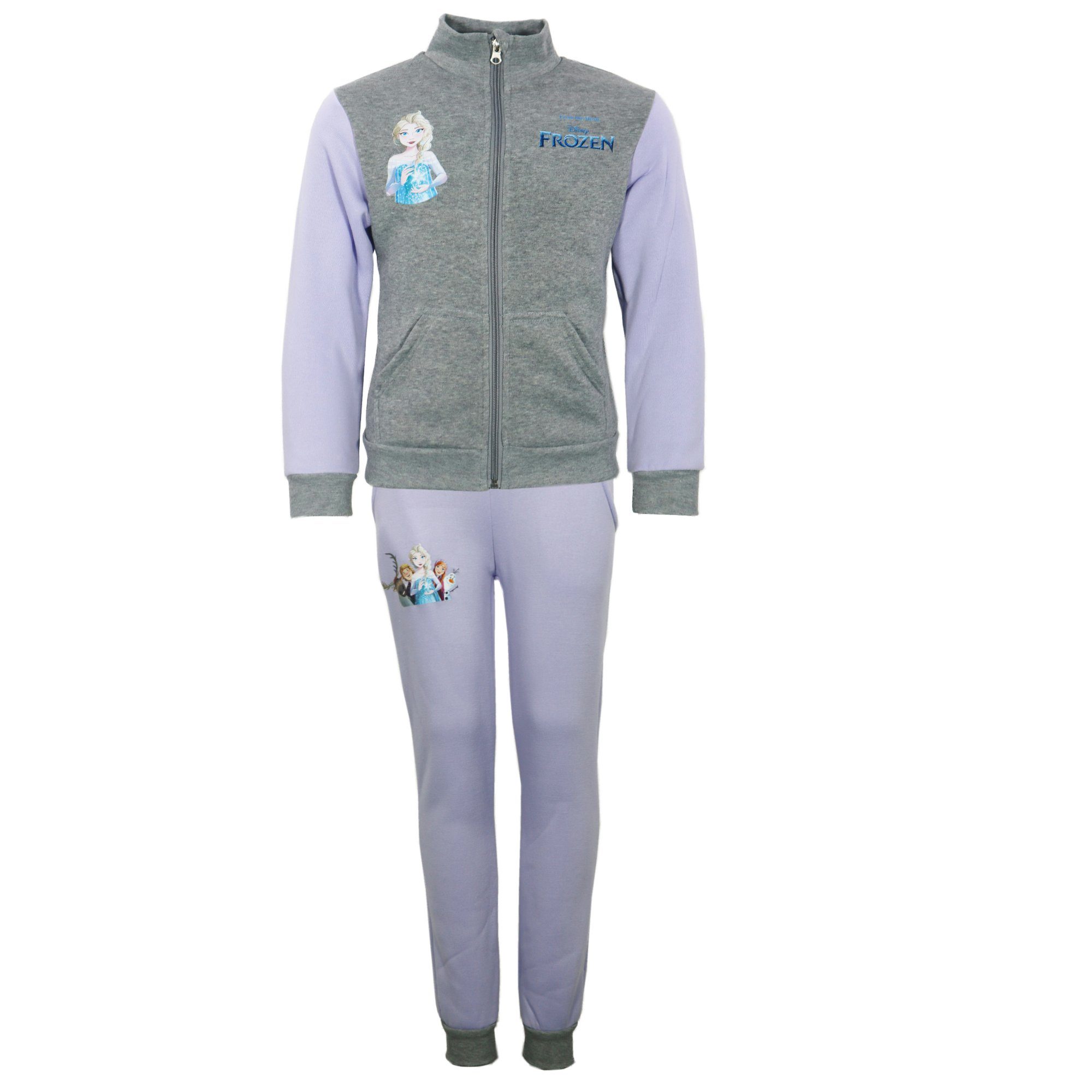 Disney Jogginganzug Disney Die Eiskönigin Elsa Sporthose Hose und Jacke, Gr. 92 bis 128