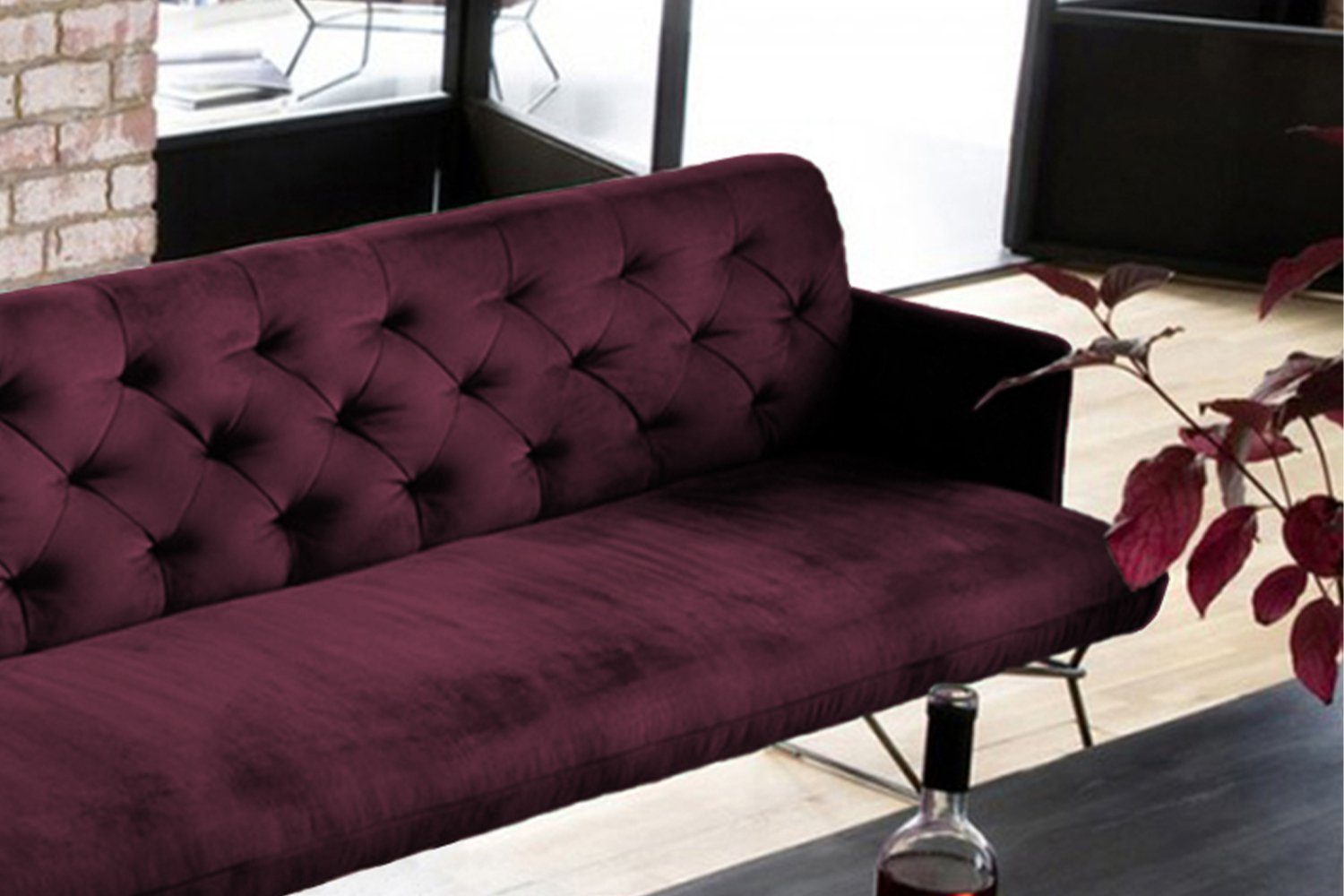 Polsterbank Sitzbank Farben Größen versch. Esszimmerbank CHARME, KAWOLA purple u. Velvet