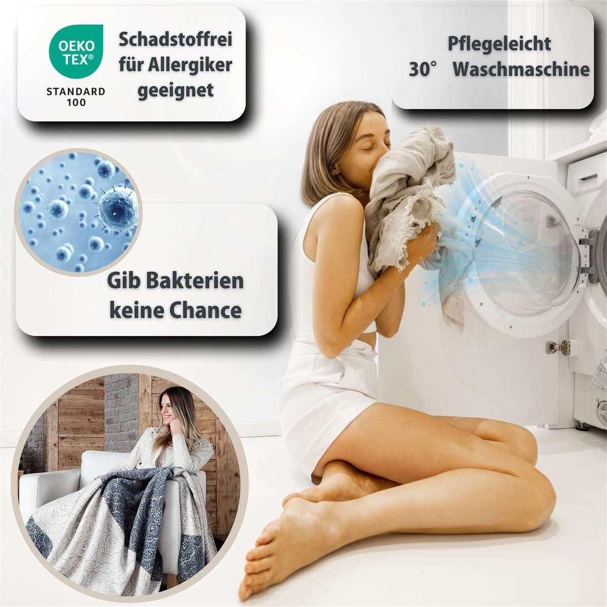 Plaid Plaid Kuscheldecke flauschig Tagesdecke 150x200 cm, SEI Design, Deko günstig online kaufen