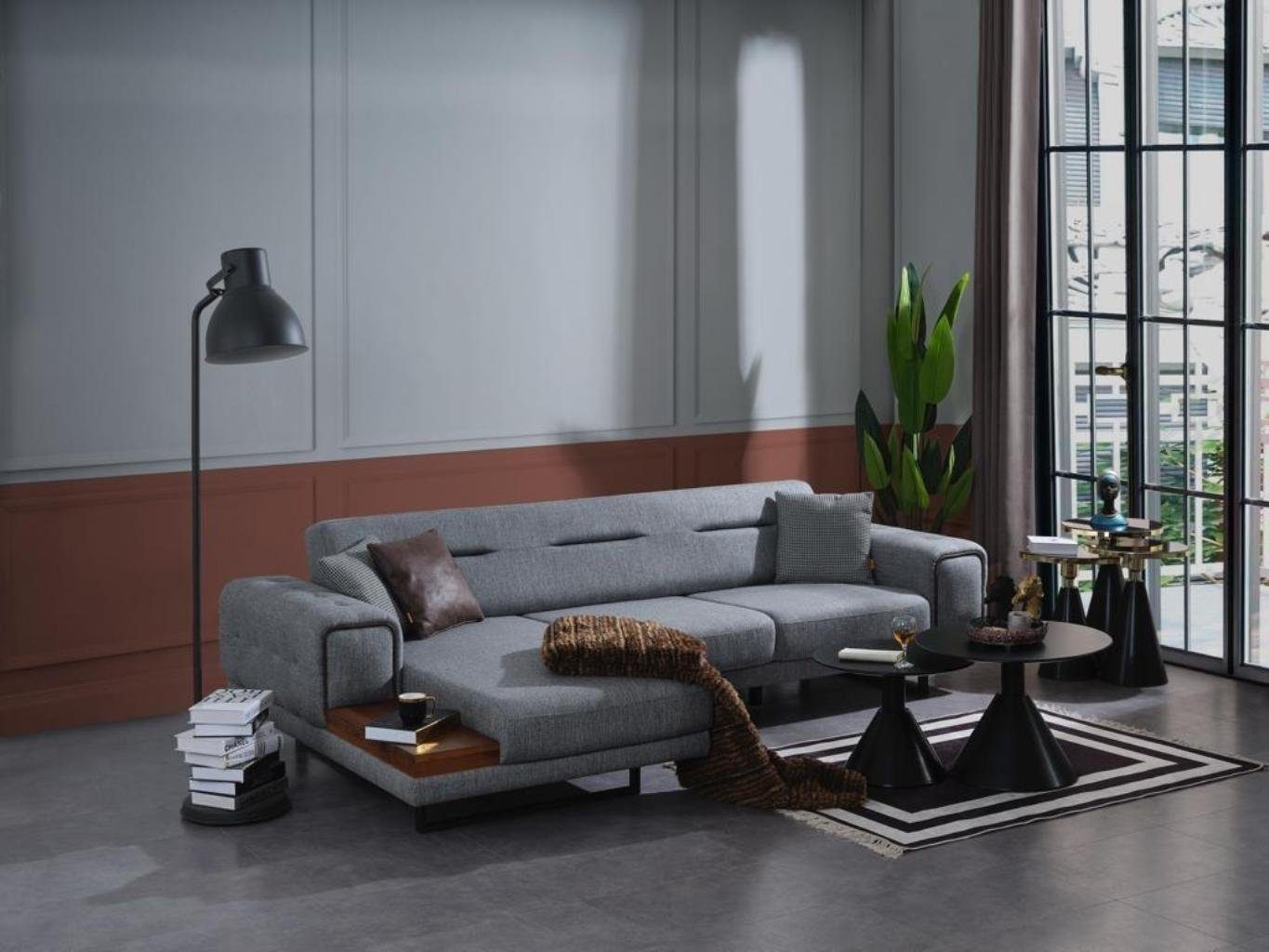 Grau Luxus Ecksofa 1 Teile, JVmoebel Made Einrichtung Wohnzimmer Neu, Ecksofa Modern L-Form in Europa Sofa