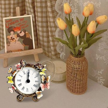 AUKUU Wanduhr Uhr Uhr pastoralen Stil Schmetterling Wecker kreative Mode (personalisierte Uhr einfache Retro Uhr)