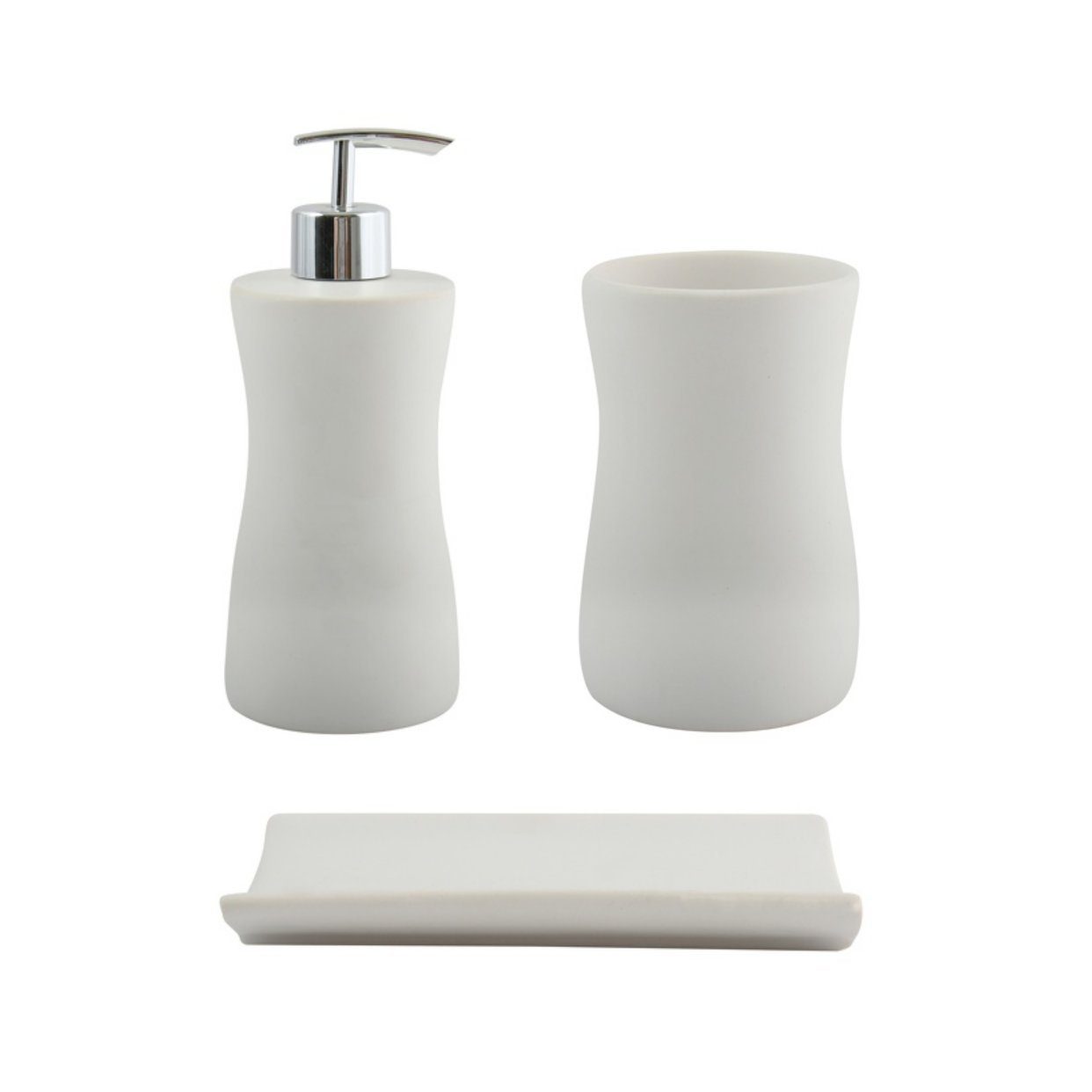 MSV Badaccessoires-Sets PALMA, Zubehör-Set, Keramik, 3 günstig online kaufen
