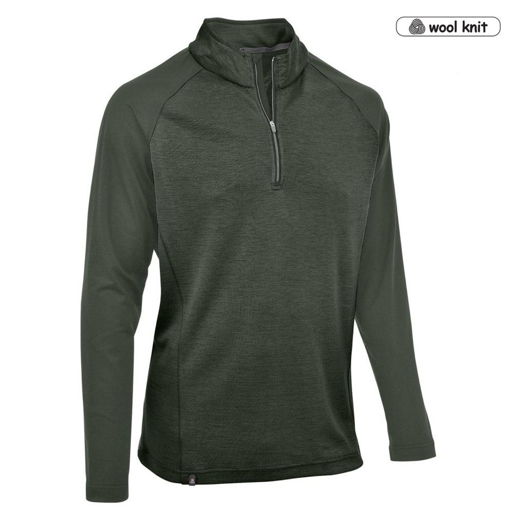 Maul Langarmshirt Maul Schafjöchl Merino Half-Zip Herren Shirt – warm & atmungsaktiv