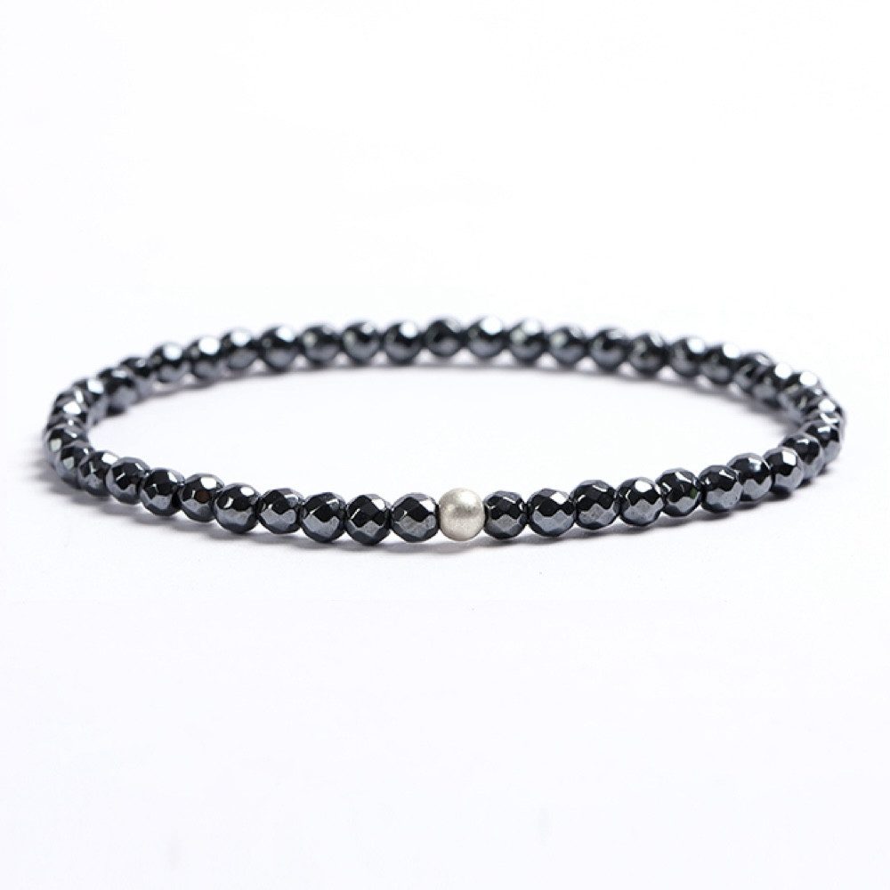Kim Johanson Armband Naturstein Perlenarmband (1-tlg), mit 925 Sterling Silberperle