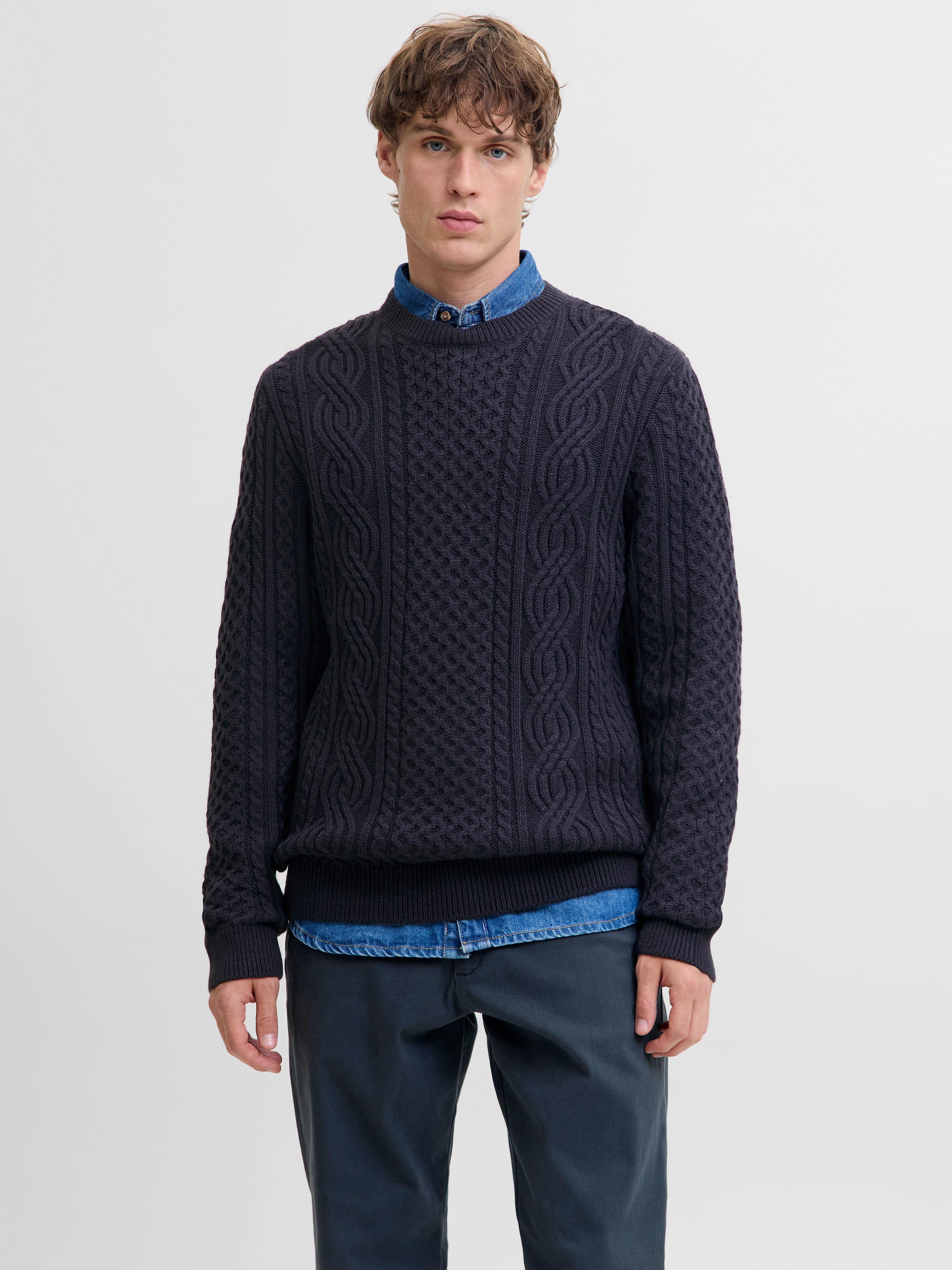 Jack & Jones Strickpullover JPRBLUSEAN KNIT CABLE CREW NECK SN günstig online kaufen