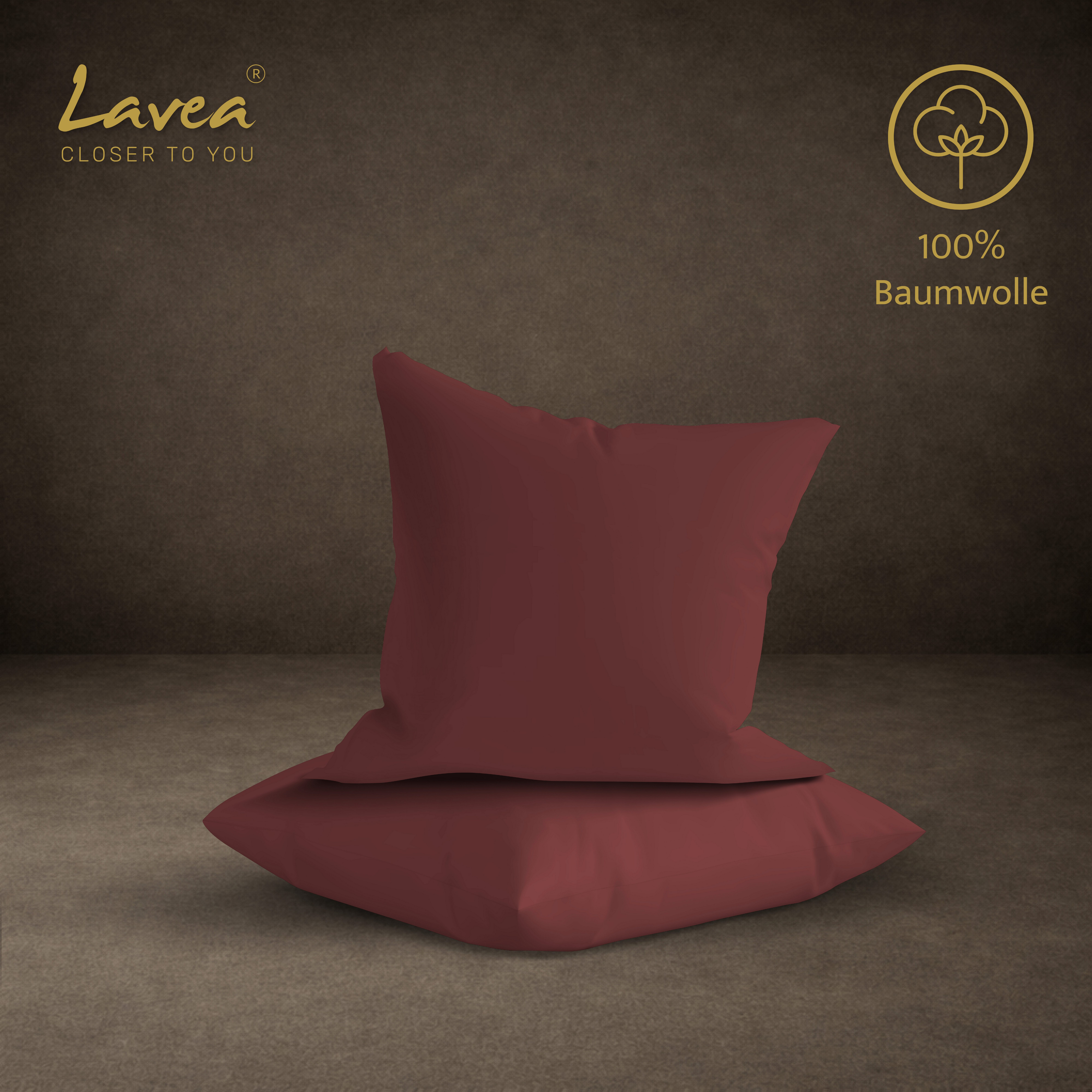 Lavea Kissenbezug 2er Set 100% Baumwolle flauschig, Jasmin, Kissenhülle, Kissenbezüge, (2 Stück), pflegeleicht, langlebige Qualität, mit Reißverschluss – Bild 2 von 5