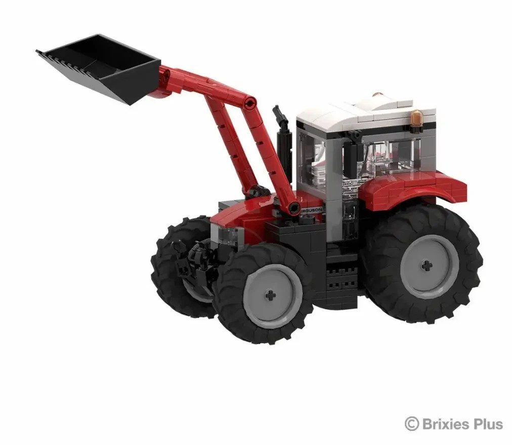 Brixies Brixies Plus Massey Ferguson 5S Traktor mit Frontlader Konstruktions-Spielset