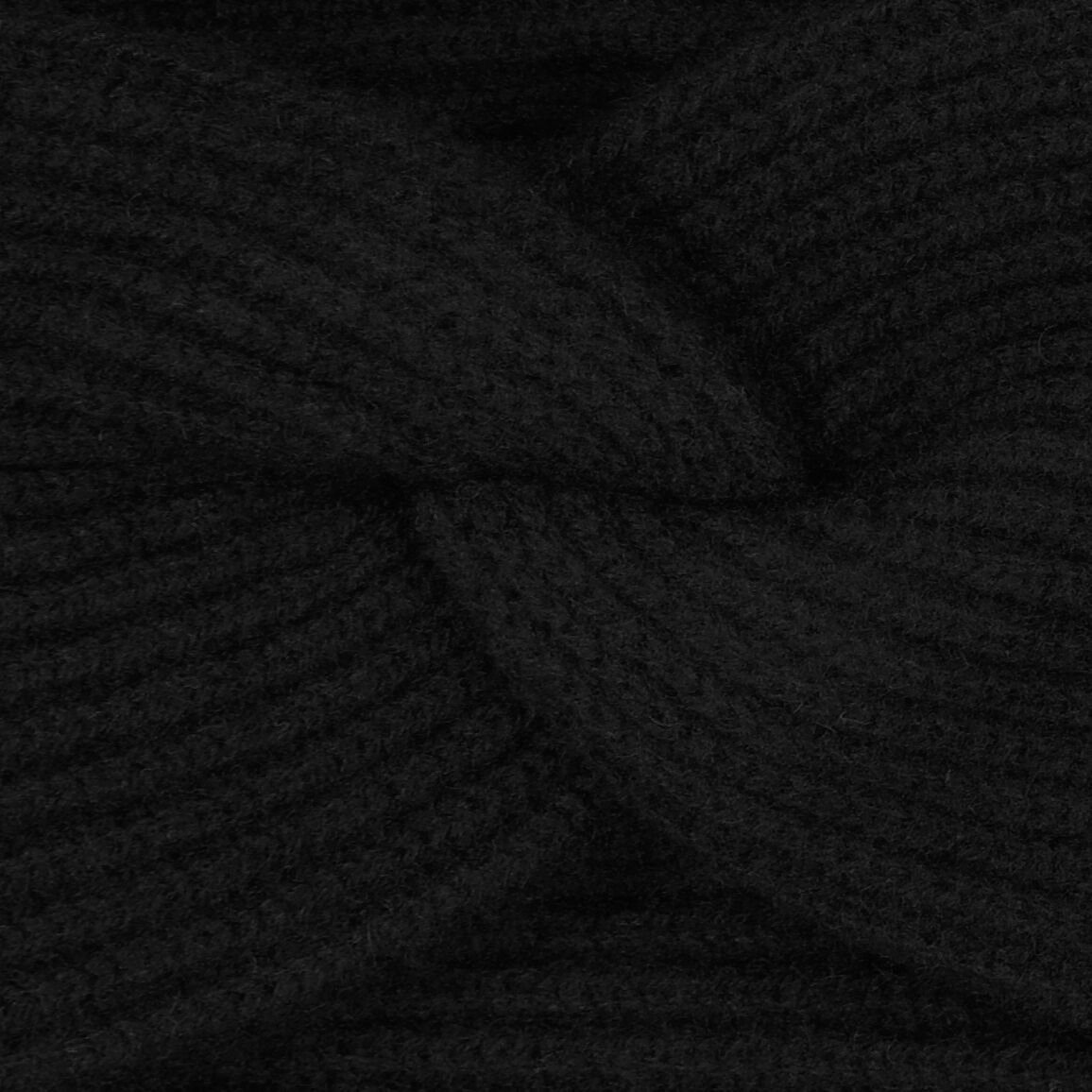 Codello MEDIUM Strickmütze Stirnband Kaschmirweiches BLACK Turban-Stil Moderner