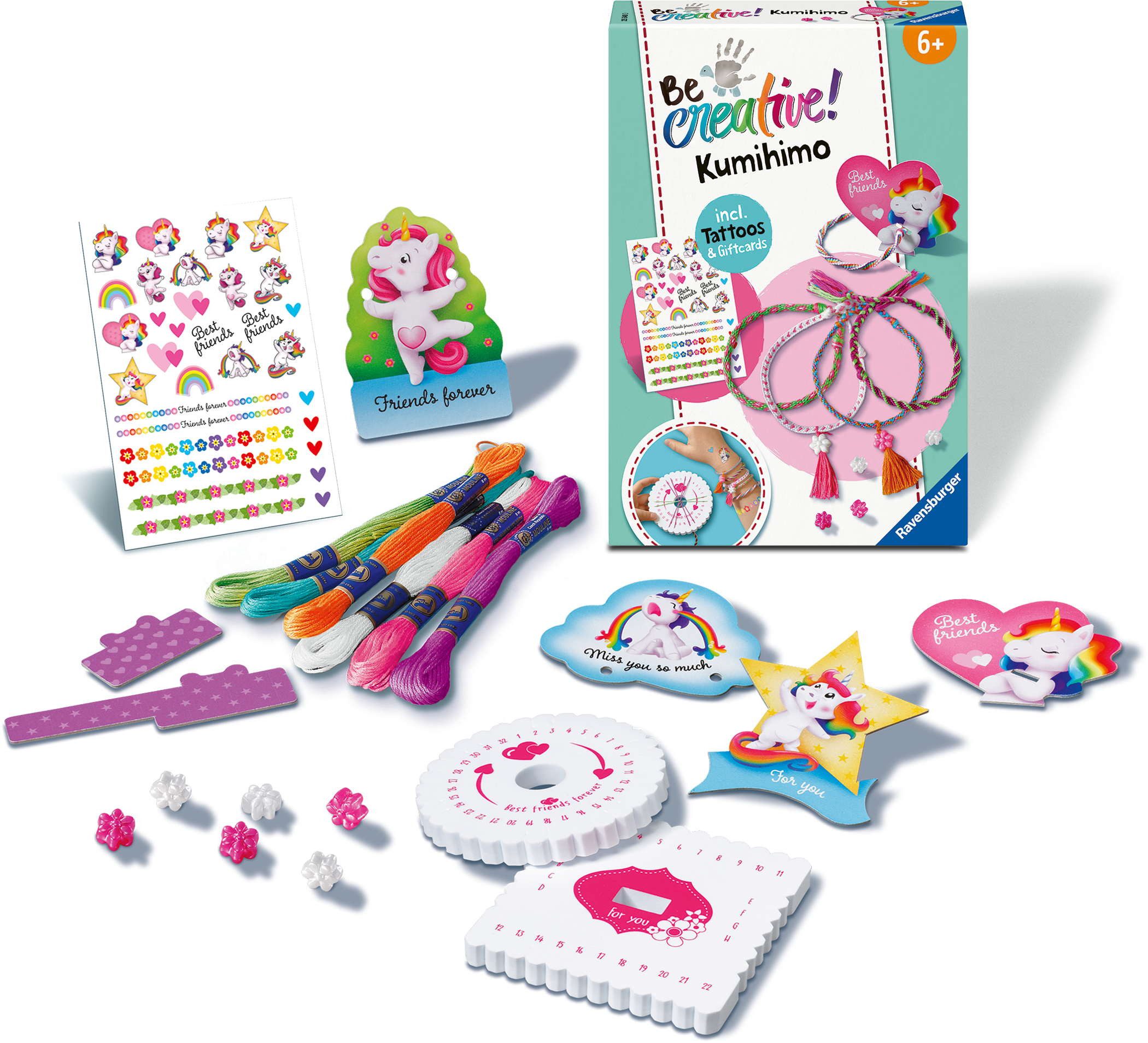 Ravensburger Kreativset Be Creative Mini Kumihimo & Tattoos 25540
