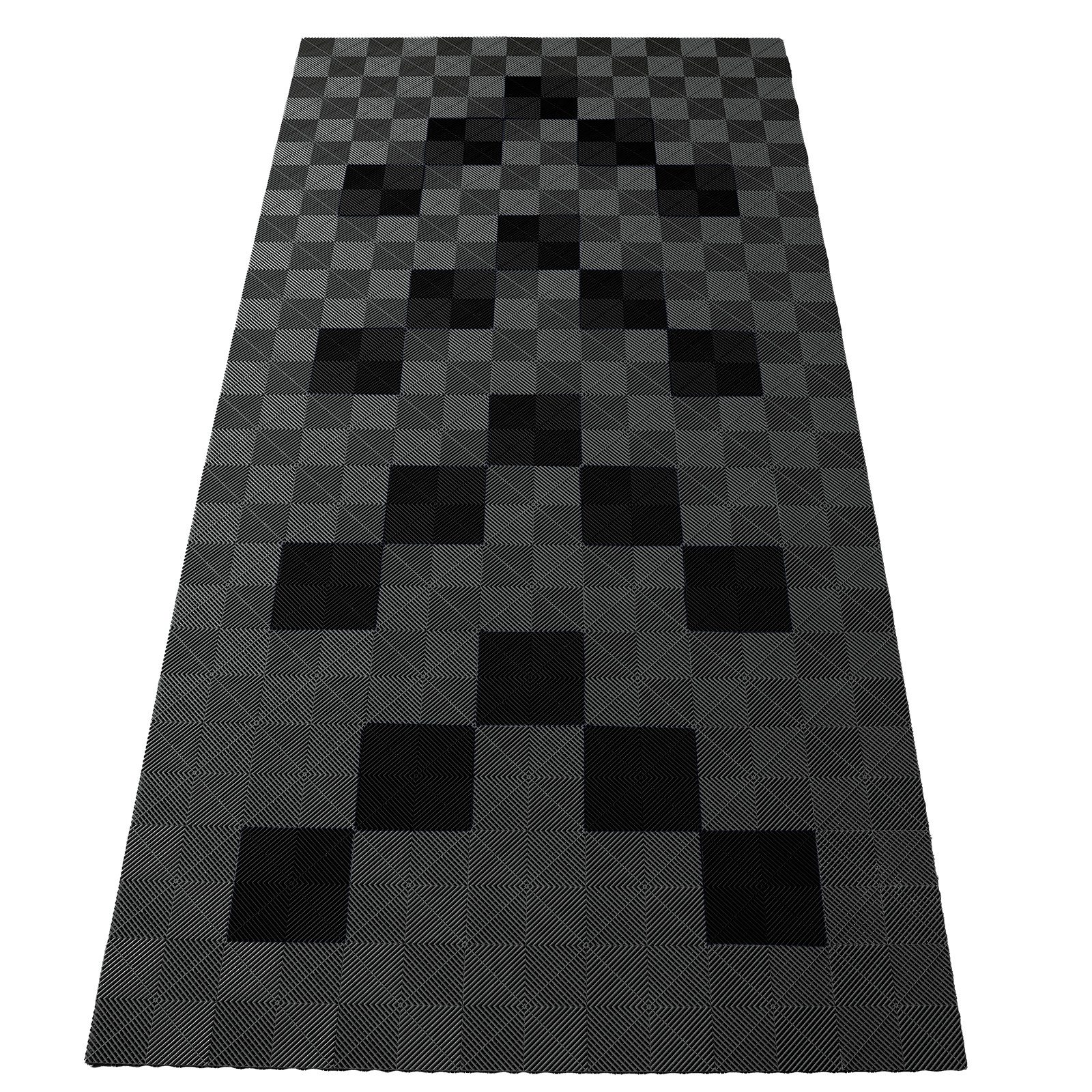 Tenzo-R Bodenfliese Performance Garagenboden Floor 2,8mx5,6m Grau Schwarz Set1, grau/schwarz