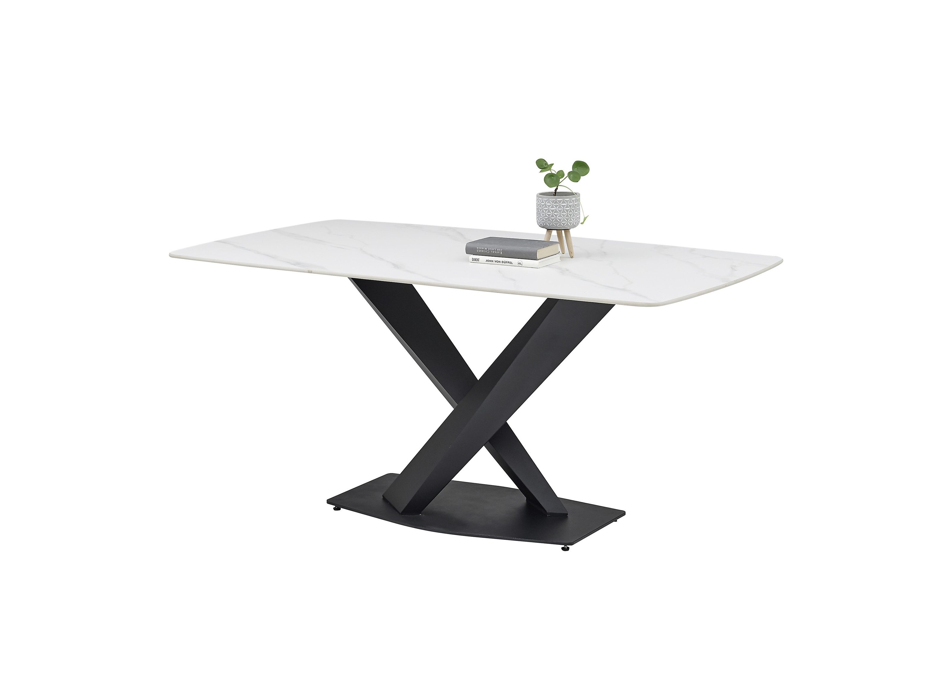 freiraum Esstisch Ventura, in weiß, Keramik - 180x75x90cm (BxHxT)