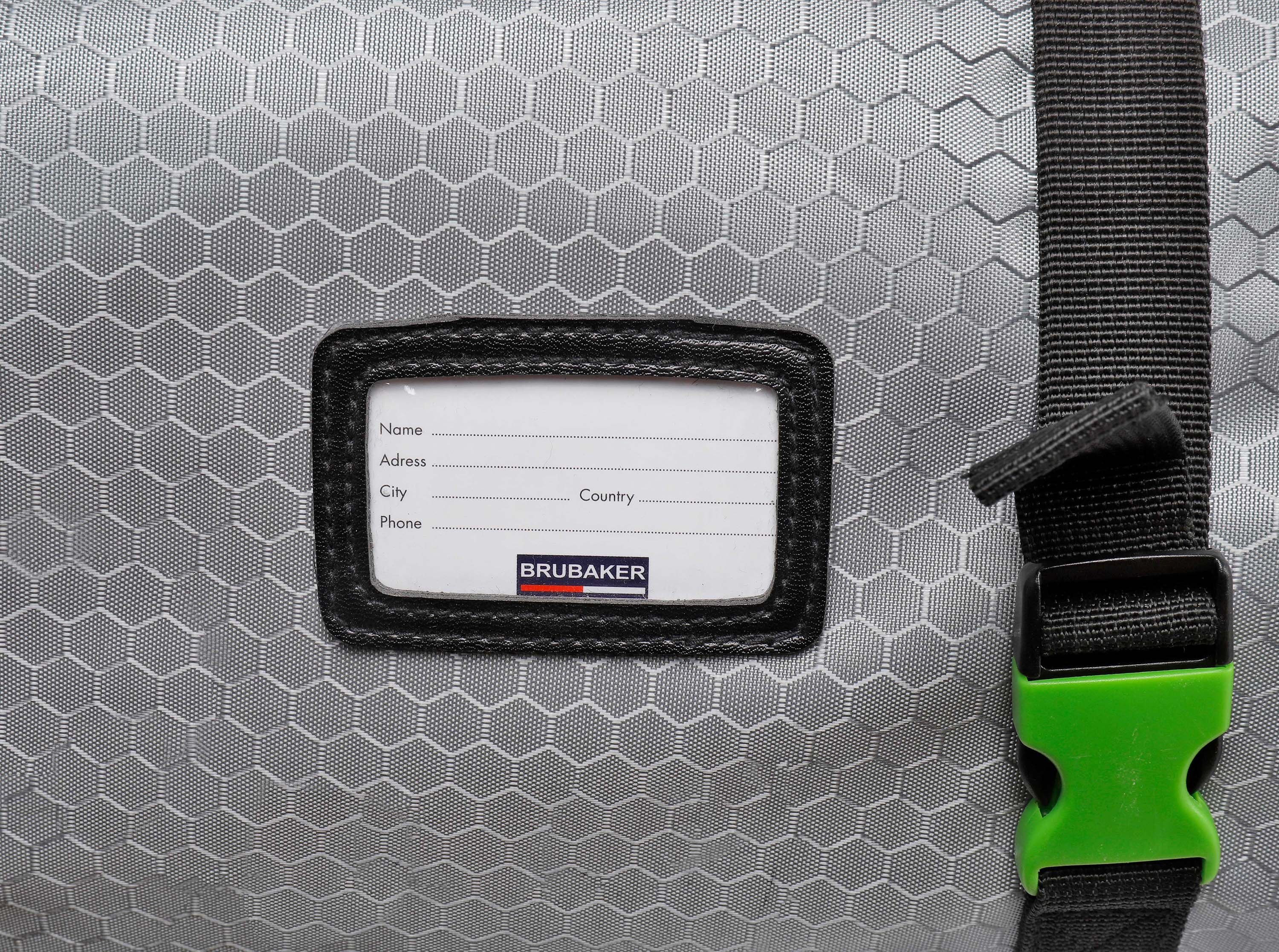 BRUBAKER Skitasche Carver Tec Pro Ski Tasche - Silber Grün (Skibag für Skier und Skistöcke, 1-tlg., reißfest und schnittfest), gepolsterter Skisack mit Zipperverschluss