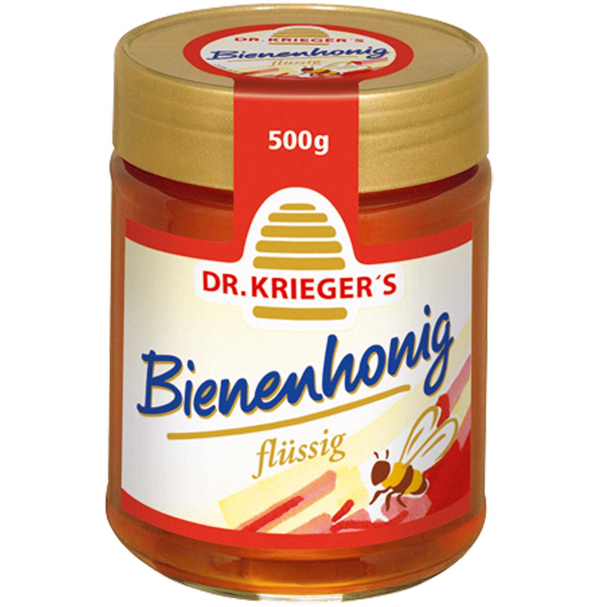 DR. KRIEGER'S Honig, Dr Kriegers Bienenhonig flüssig natürlicher Brotaufstrich 500g