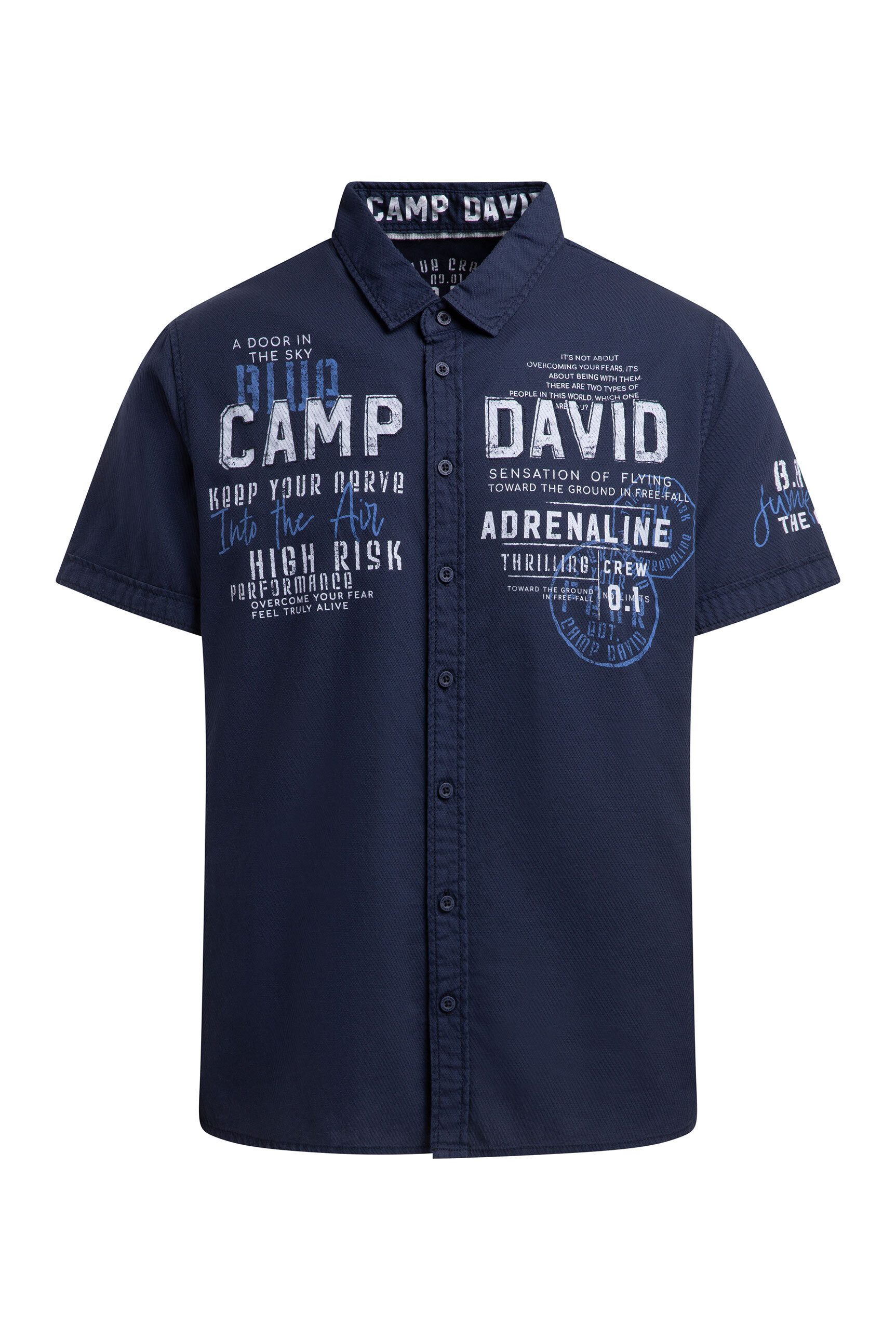 CAMP DAVID Kurzarmhemd mit Kentkragen