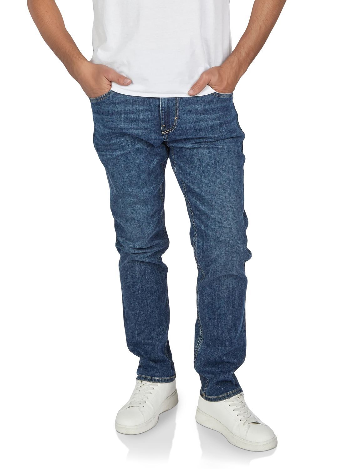 TOM TAILOR Straight-Jeans Herren Jeanshose Josch Regular Fit Denim Hose mit günstig online kaufen
