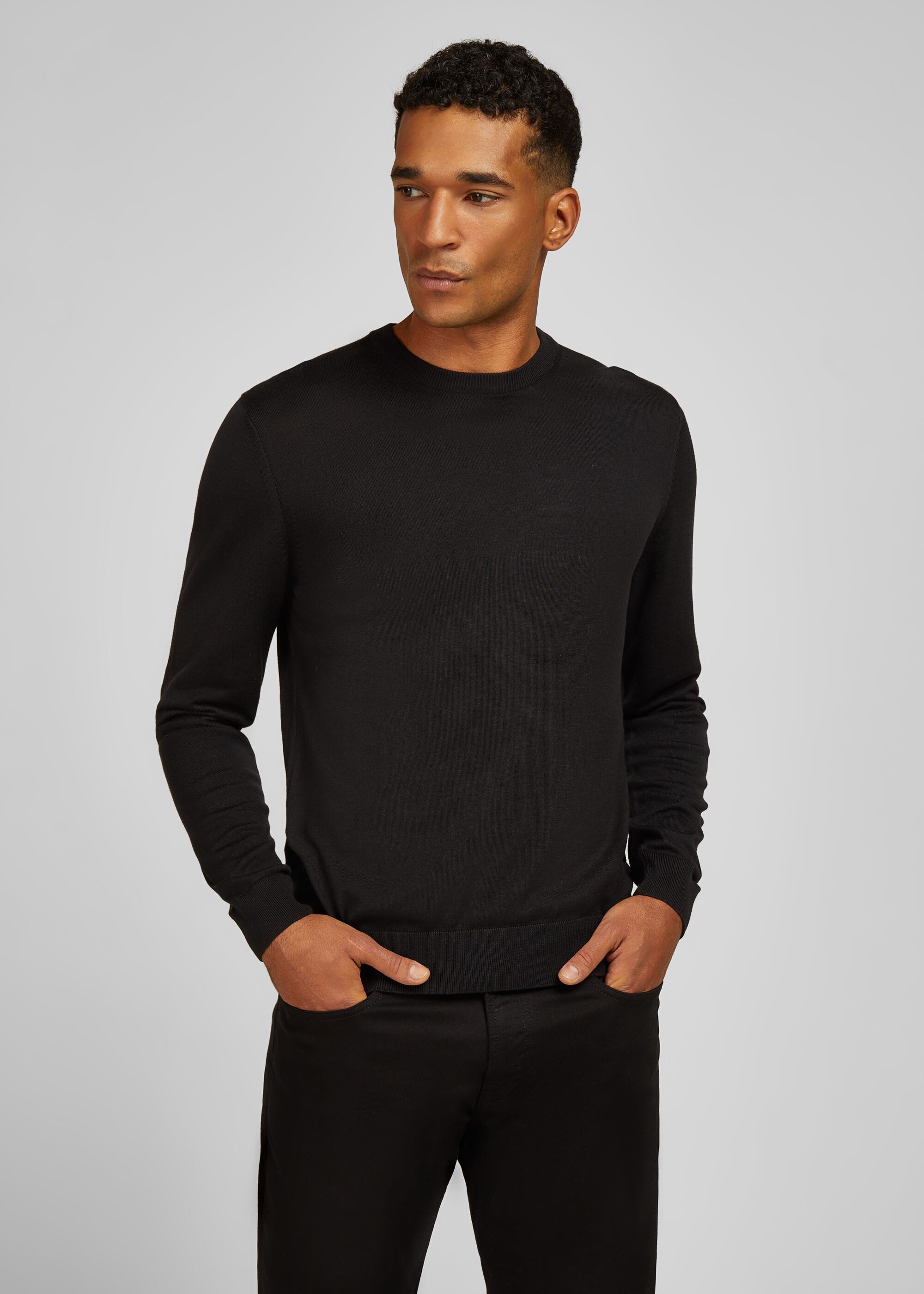 HECHTER PARIS Rundhalspullover aus weichen und leichten Modal-Mischung